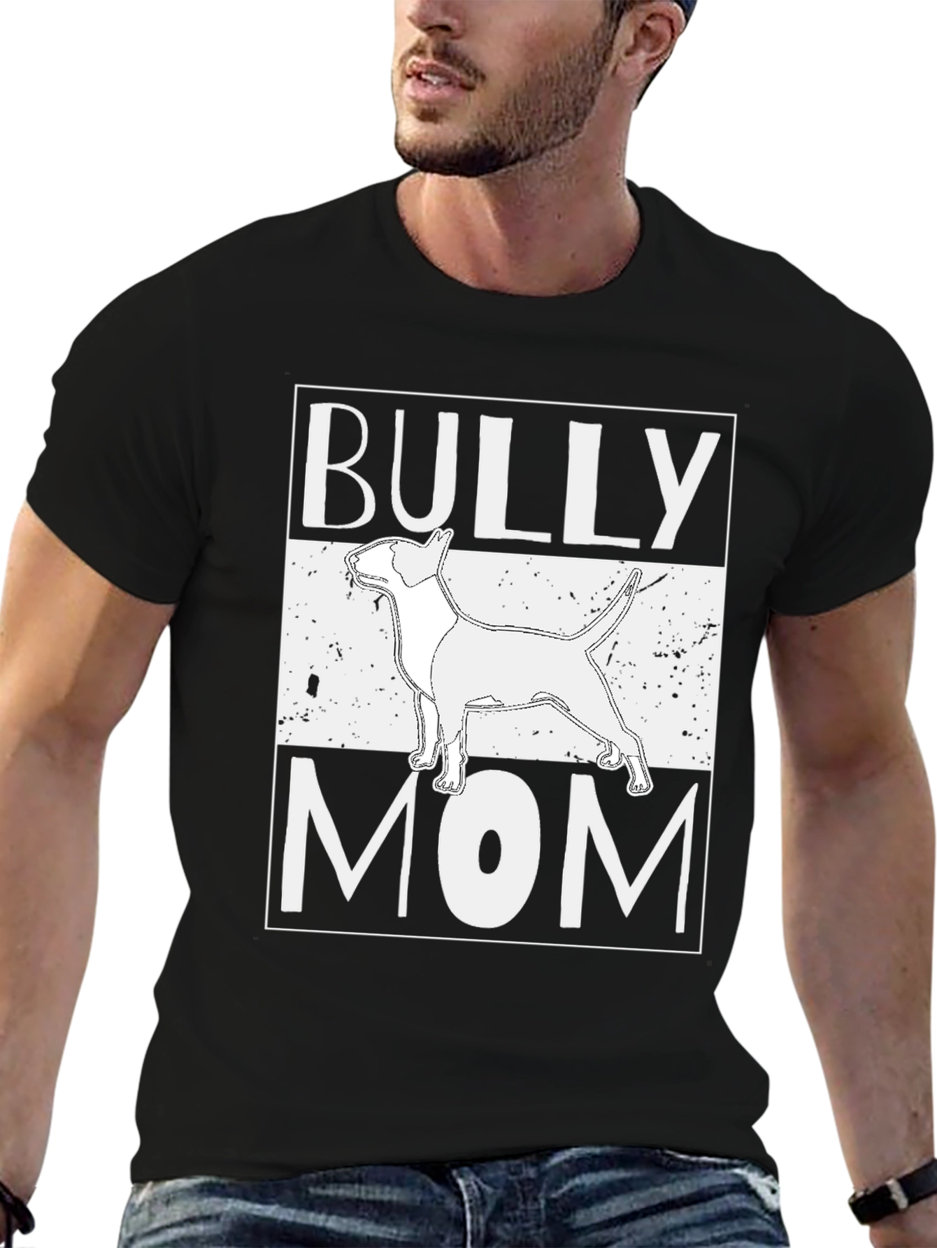 Bully Mom Graphic Tee - Bull Terrier Lover Shirt