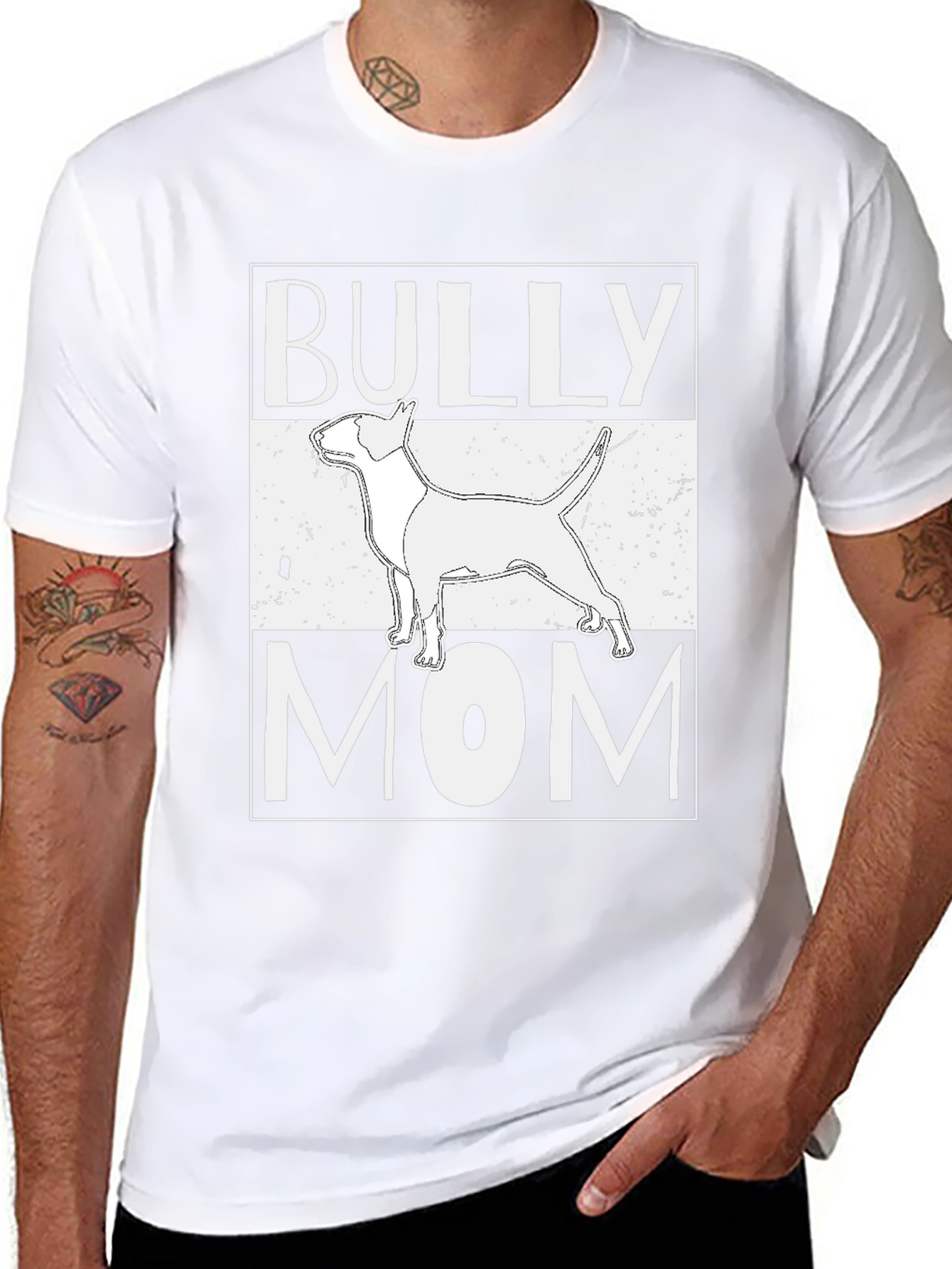 Bully Mom Graphic Tee - Bull Terrier Lover Shirt