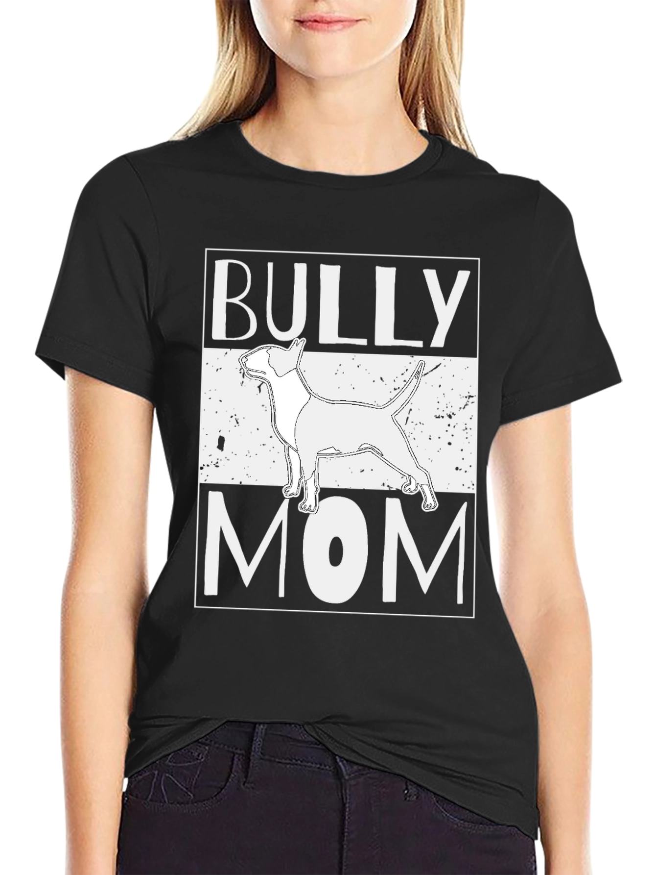 Bully Mom Graphic Tee - Bull Terrier Lover Shirt
