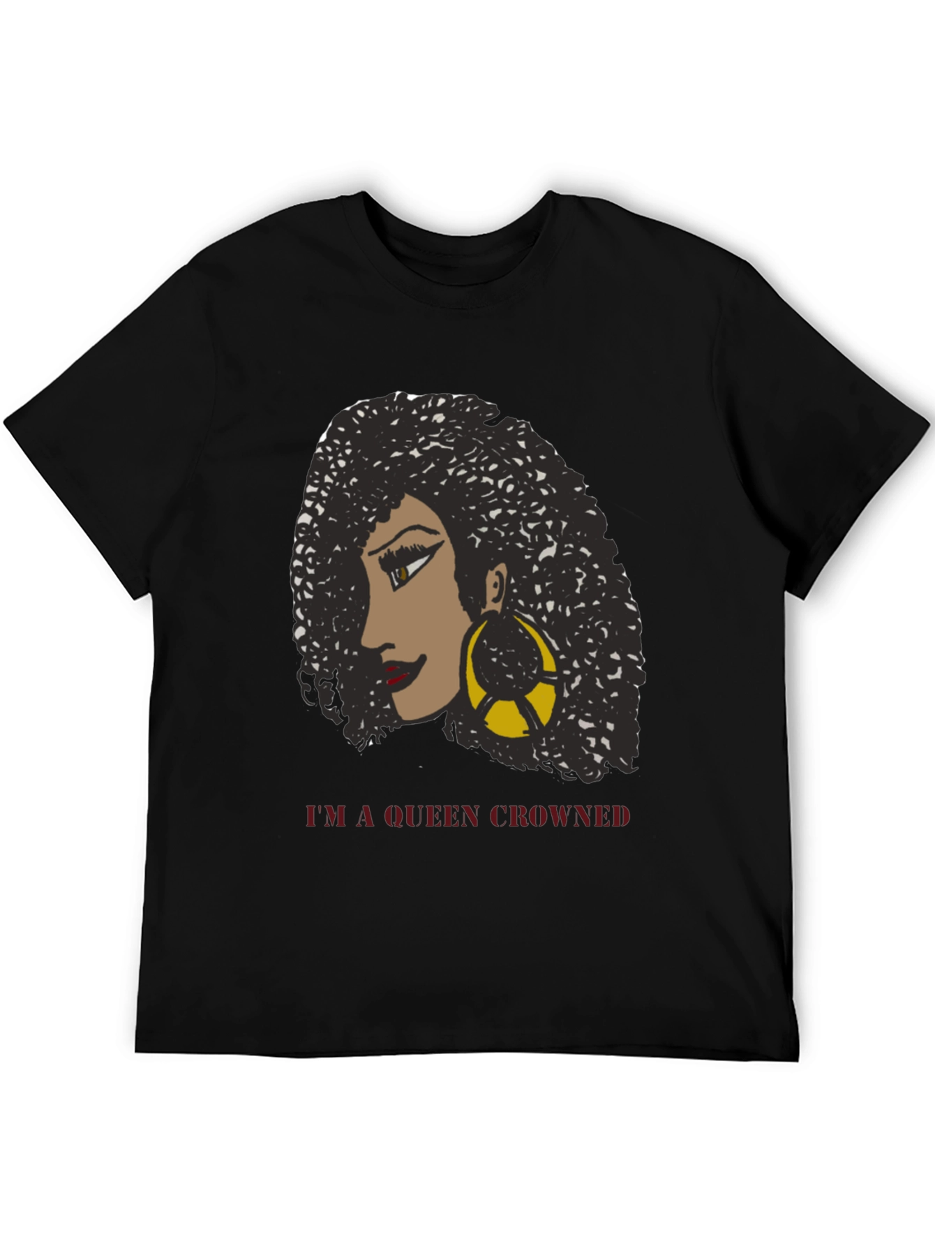 Queen Crowned T-Shirt - Black Graphic Tee