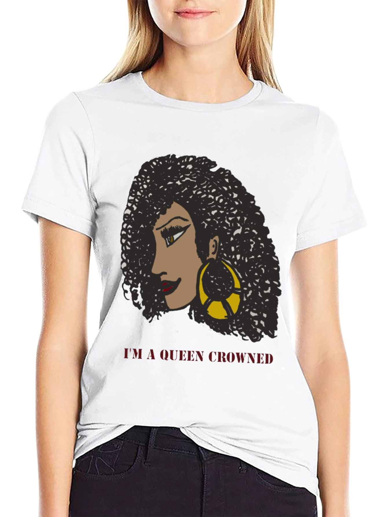Queen Crowned T-Shirt - Black Graphic Tee