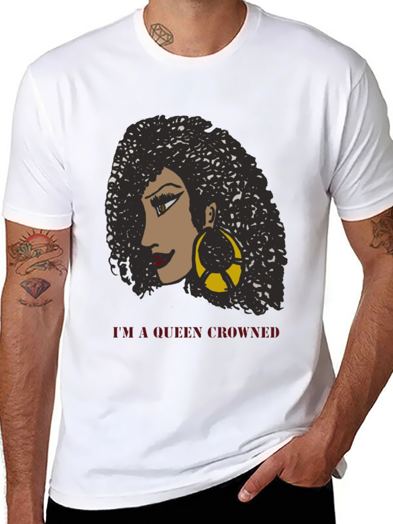 Queen Crowned T-Shirt - Black Graphic Tee