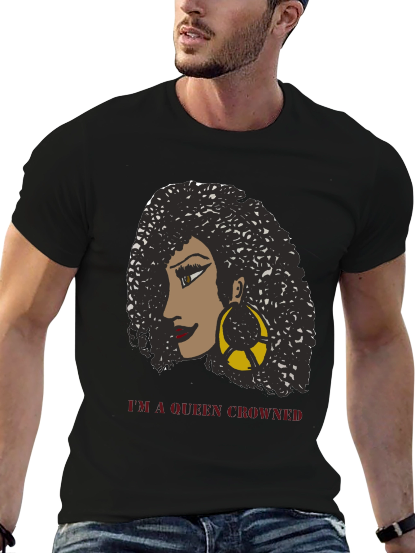 Queen Crowned T-Shirt - Black Graphic Tee