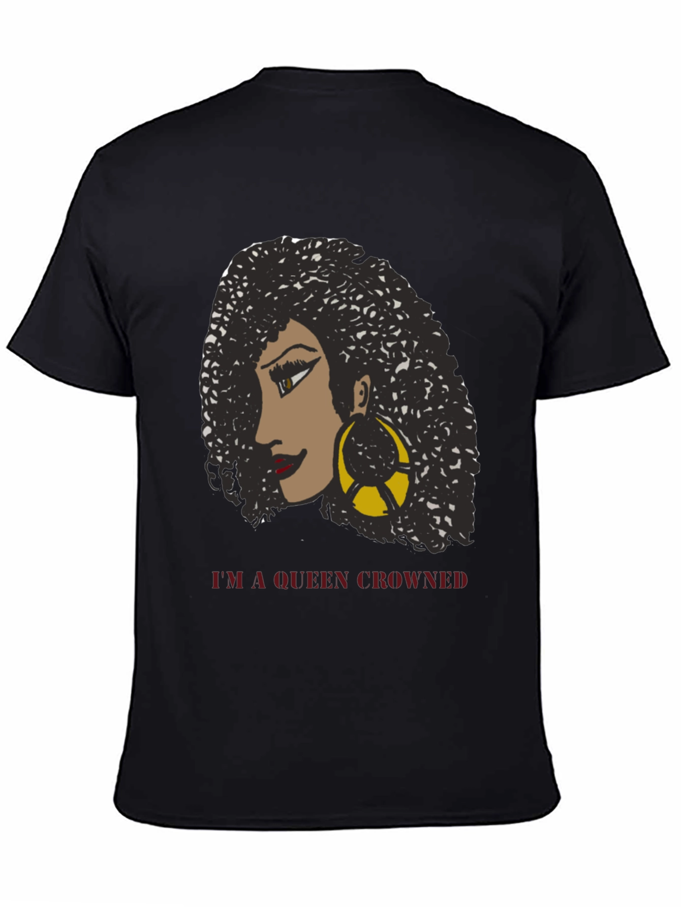 Queen Crowned T-Shirt - Black Graphic Tee