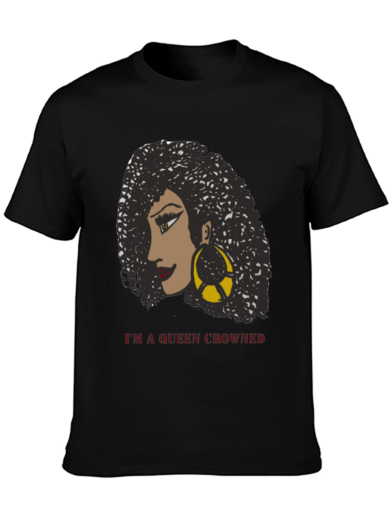 Queen Crowned T-Shirt - Black Graphic Tee