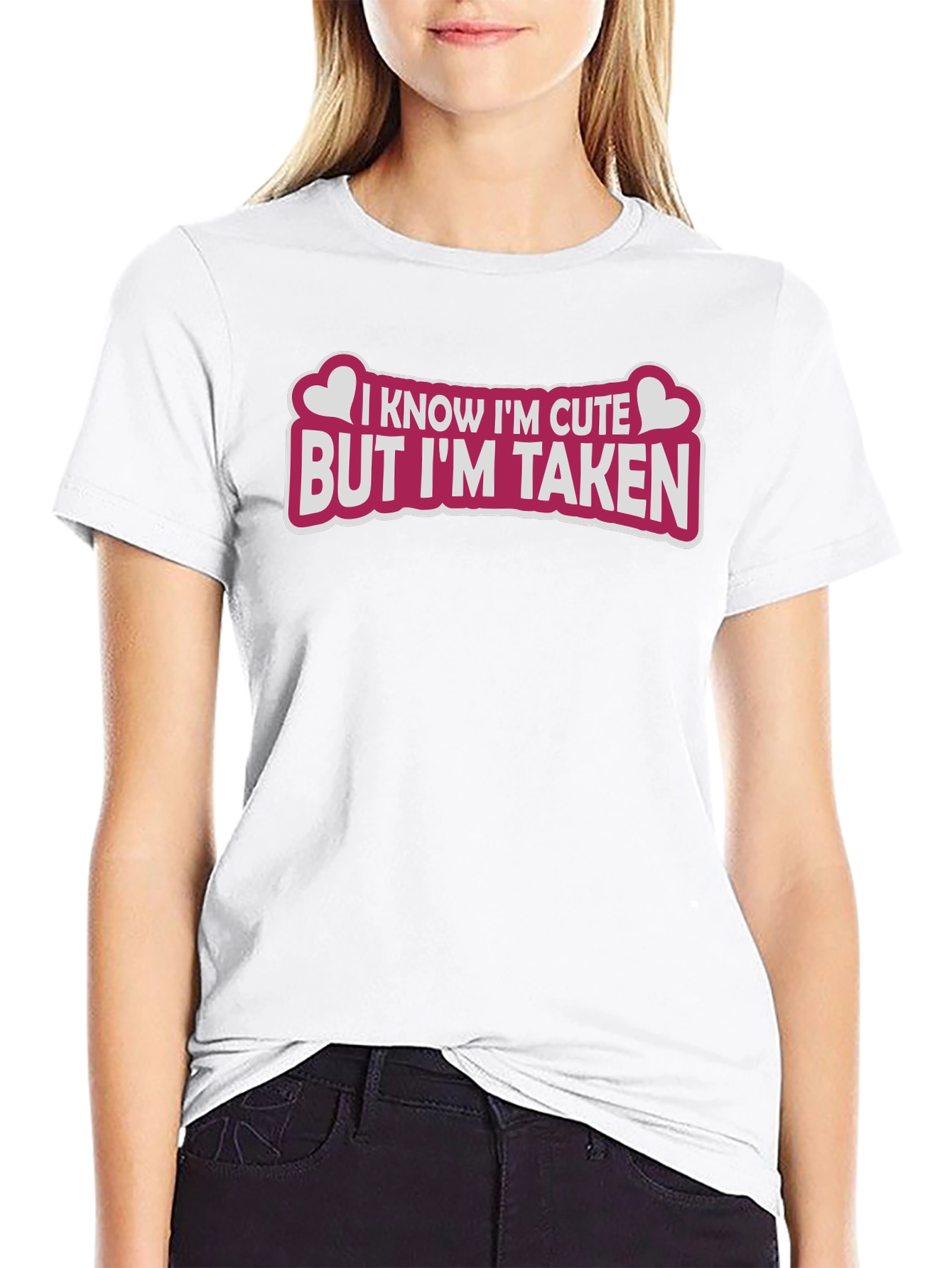 Cute But Taken Graphic Tee - Black T-Shirt