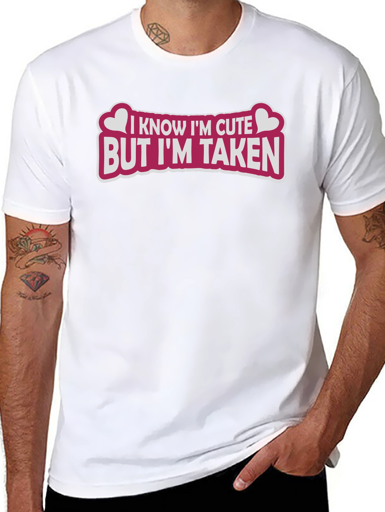 Cute But Taken Graphic Tee - Black T-Shirt