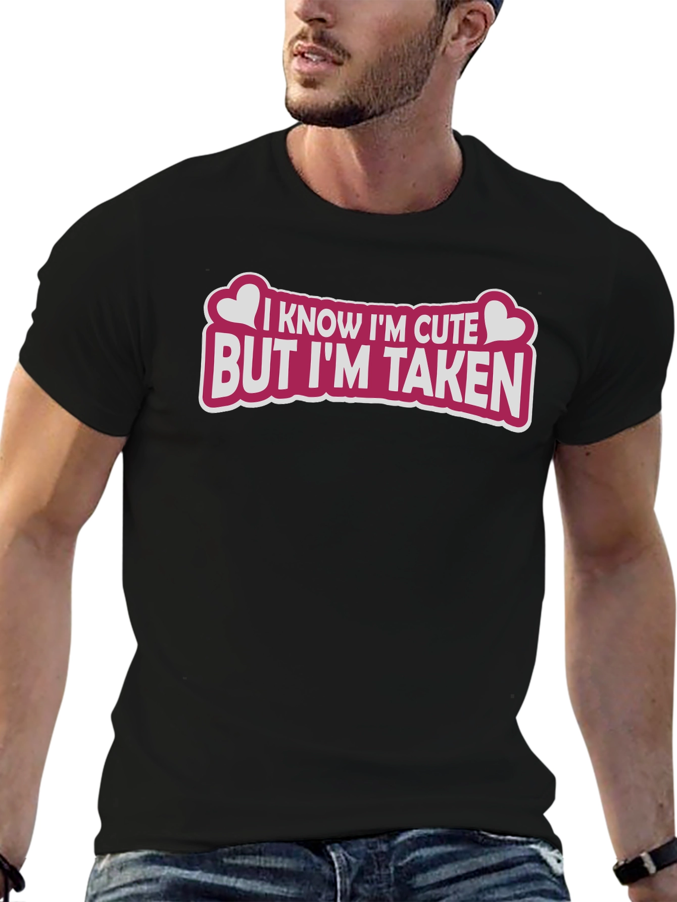 Cute But Taken Graphic Tee - Black T-Shirt