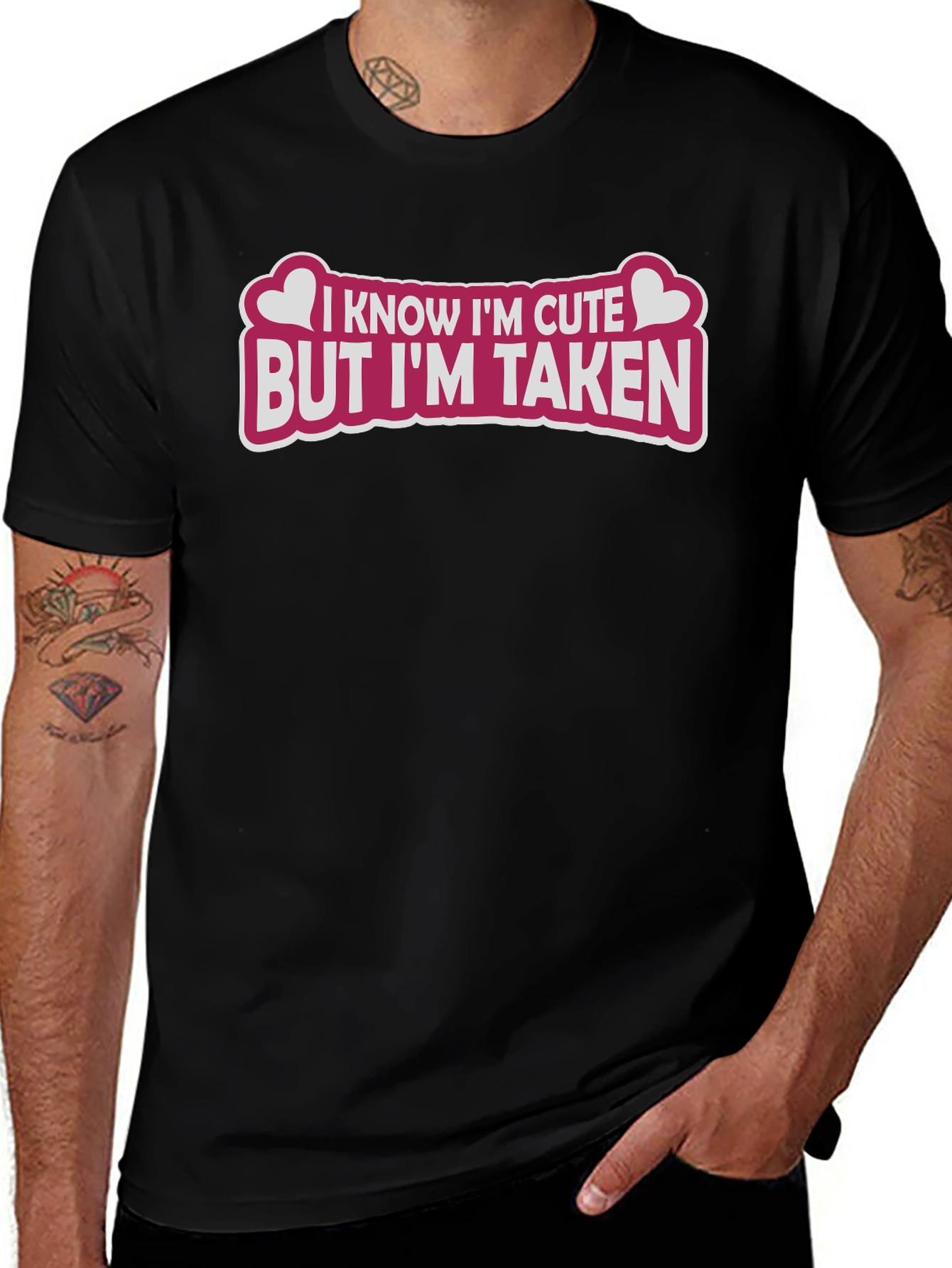 Cute But Taken Graphic Tee - Black T-Shirt