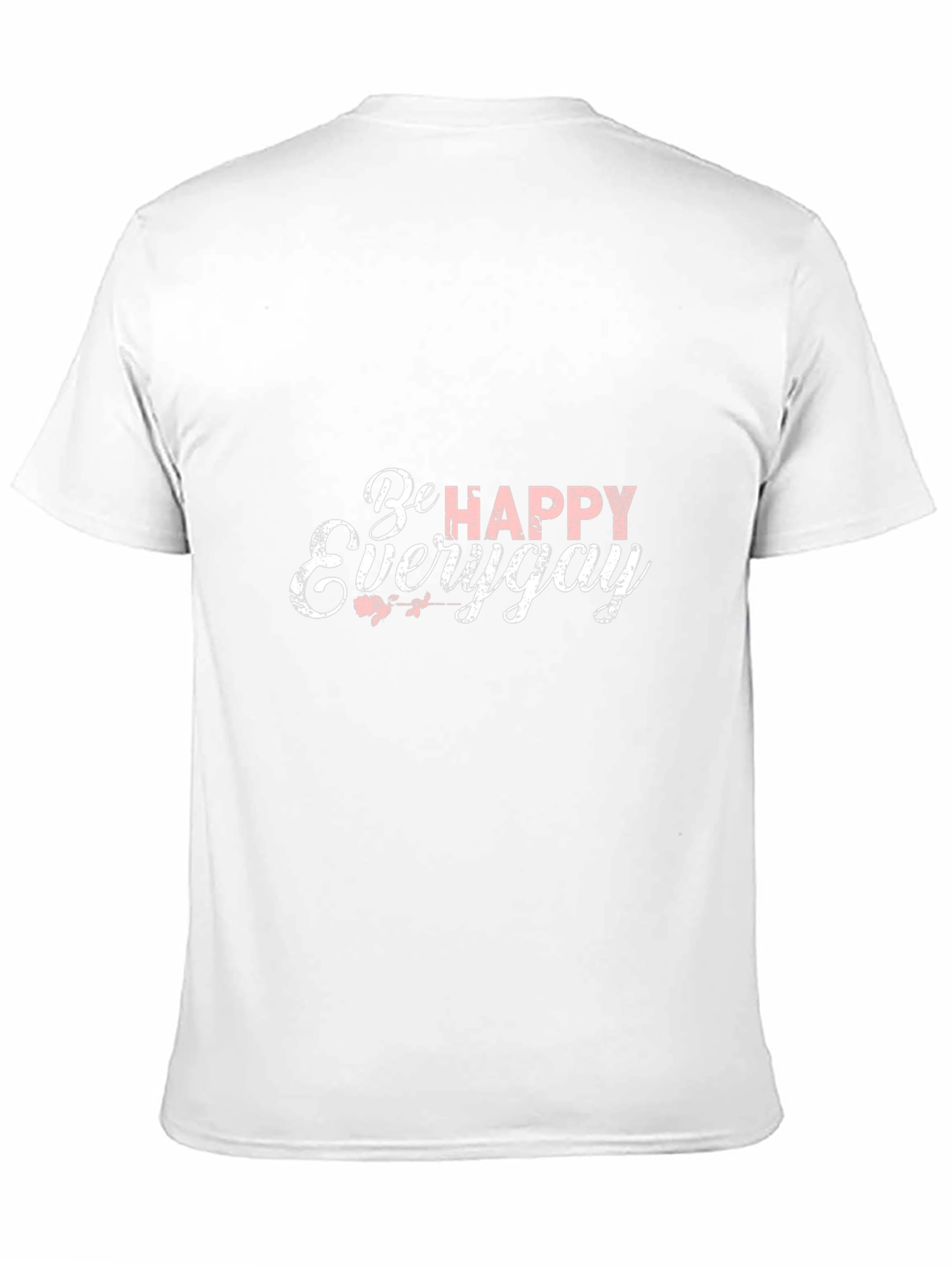 Be Happy Everygay Black Graphic Tee Shirt