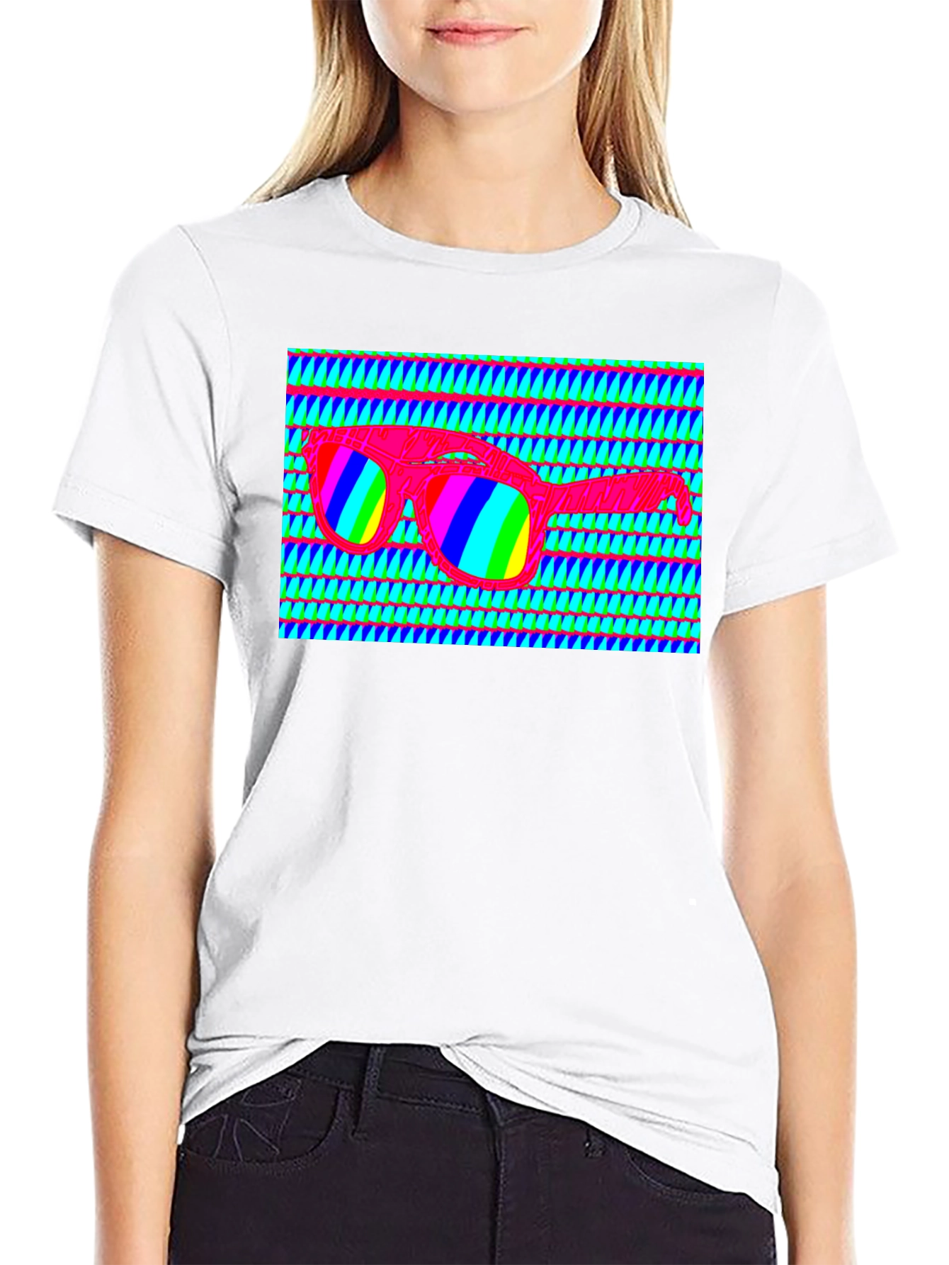 Retro Sunglasses Graphic T-Shirt - Vibrant Design