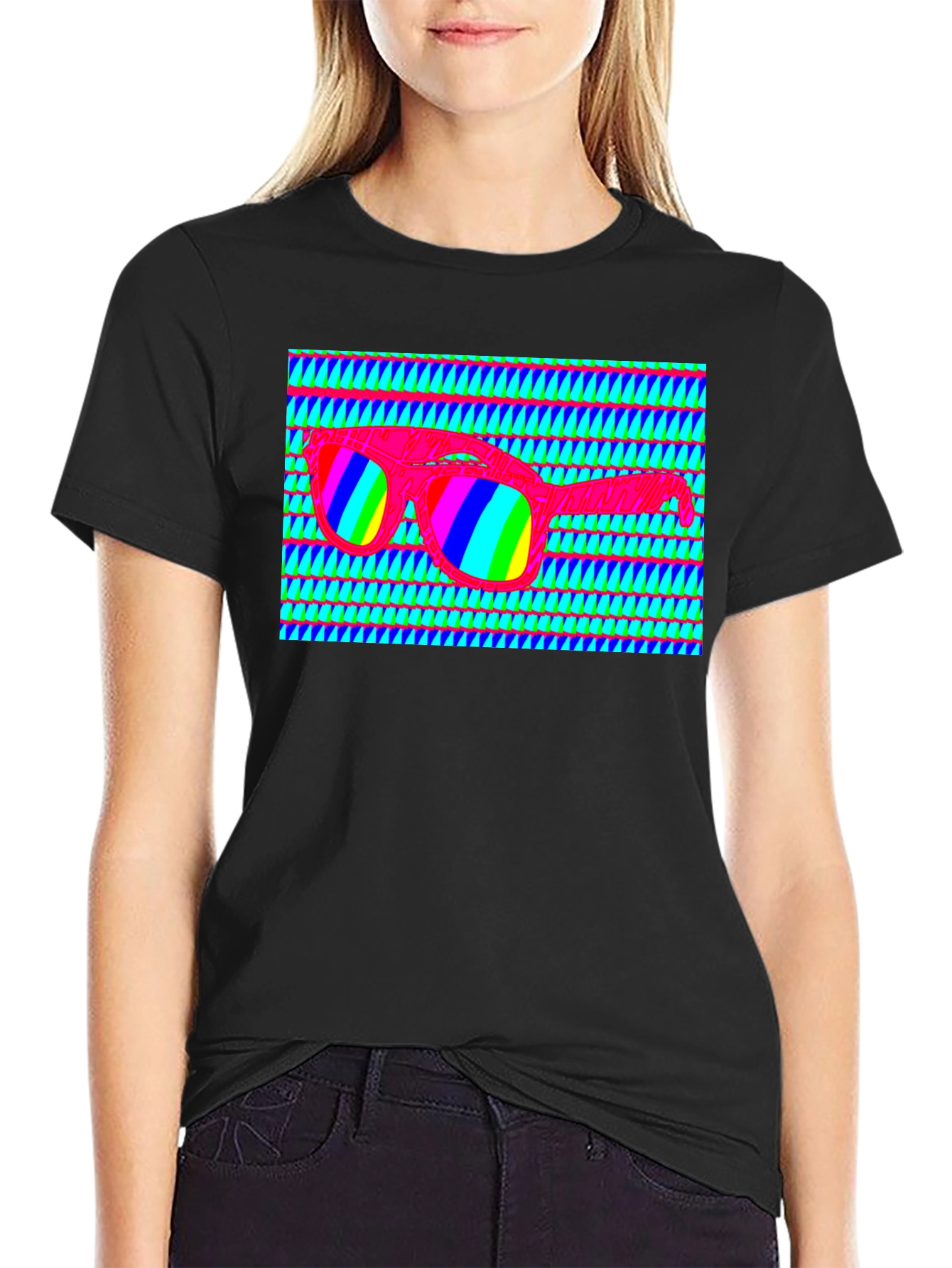 Retro Sunglasses Graphic T-Shirt - Vibrant Design
