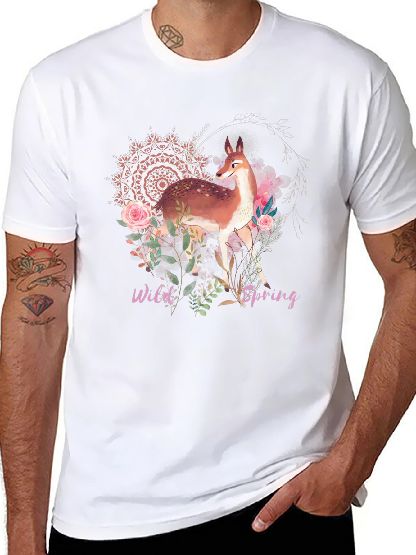 Wild Spring Deer Graphic Tee