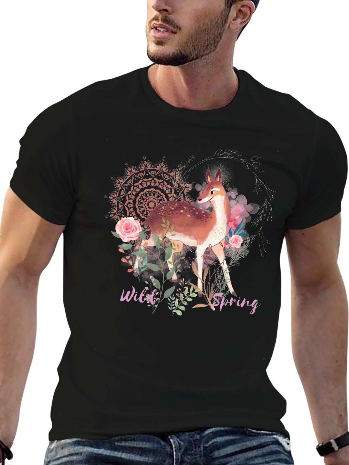 Wild Spring Deer Graphic Tee