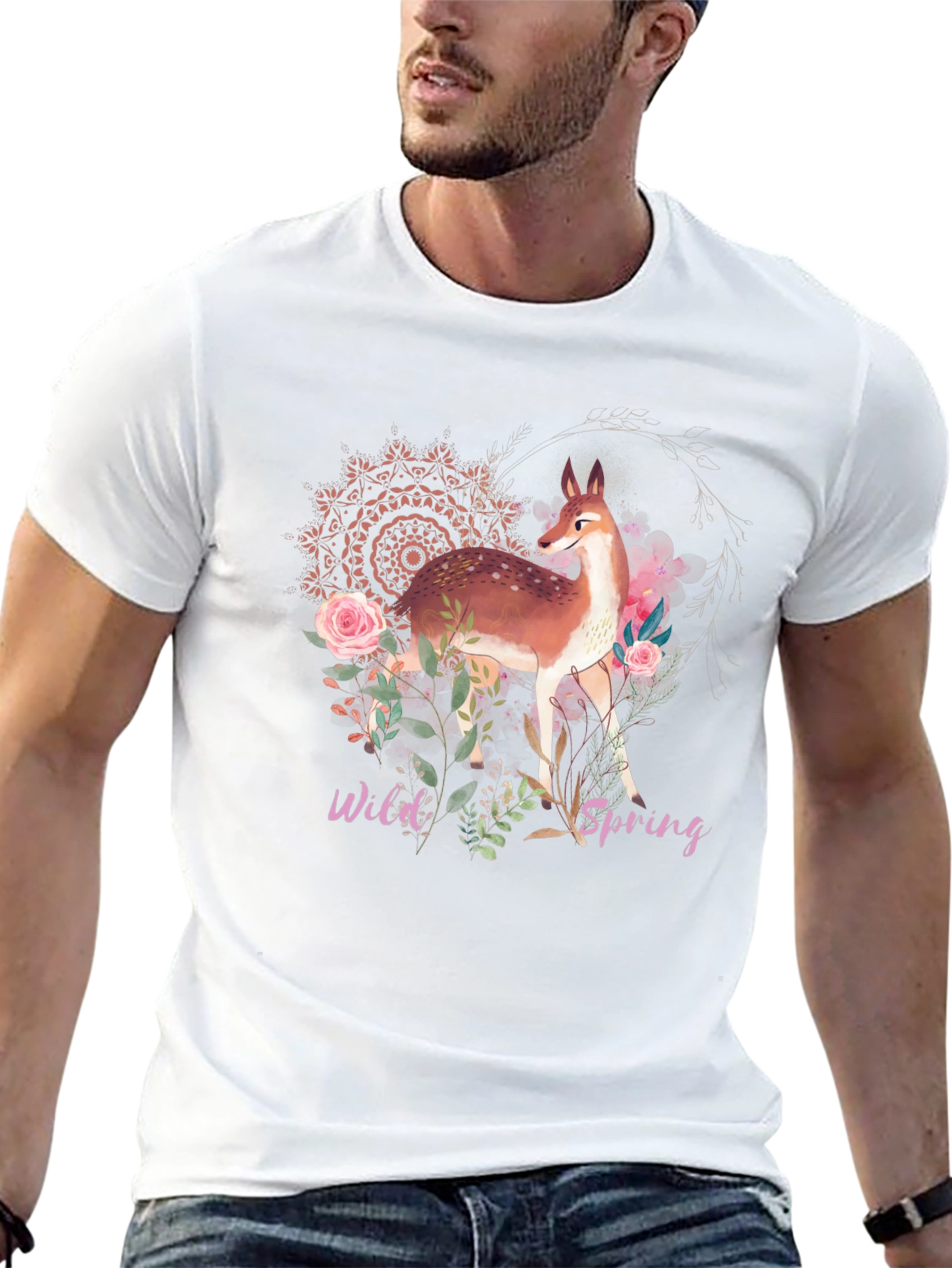 Wild Spring Deer Graphic Tee