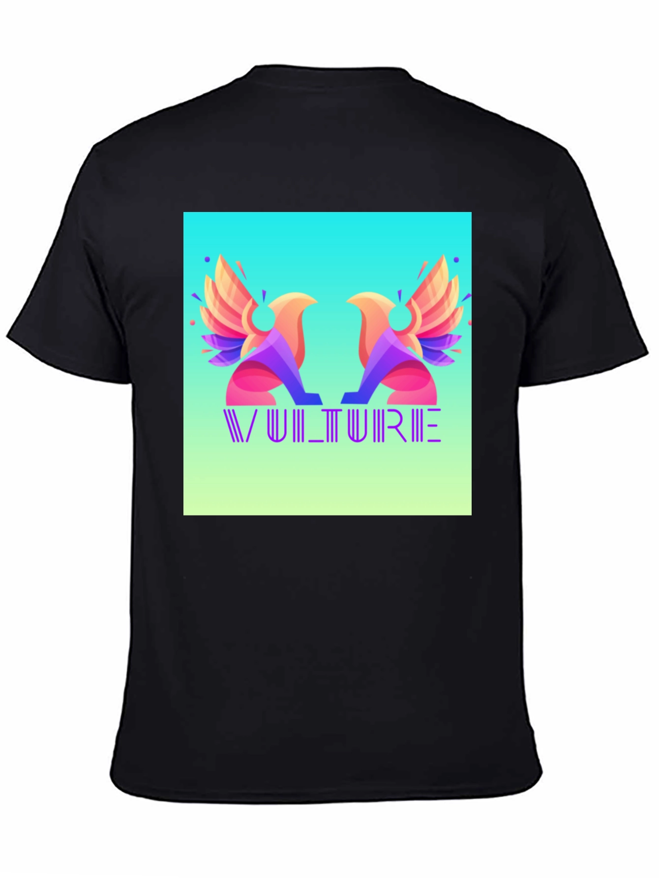 Vulture Graphic Print Black T-Shirt