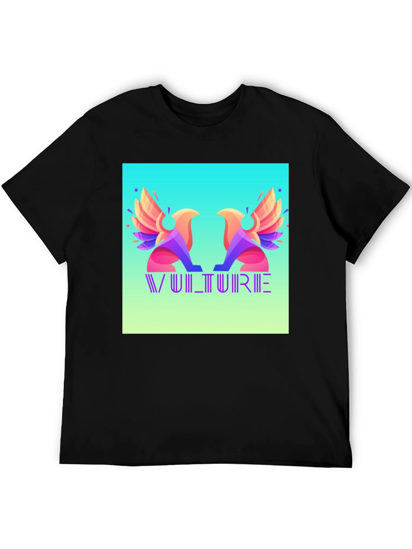 Vulture Graphic Print Black T-Shirt