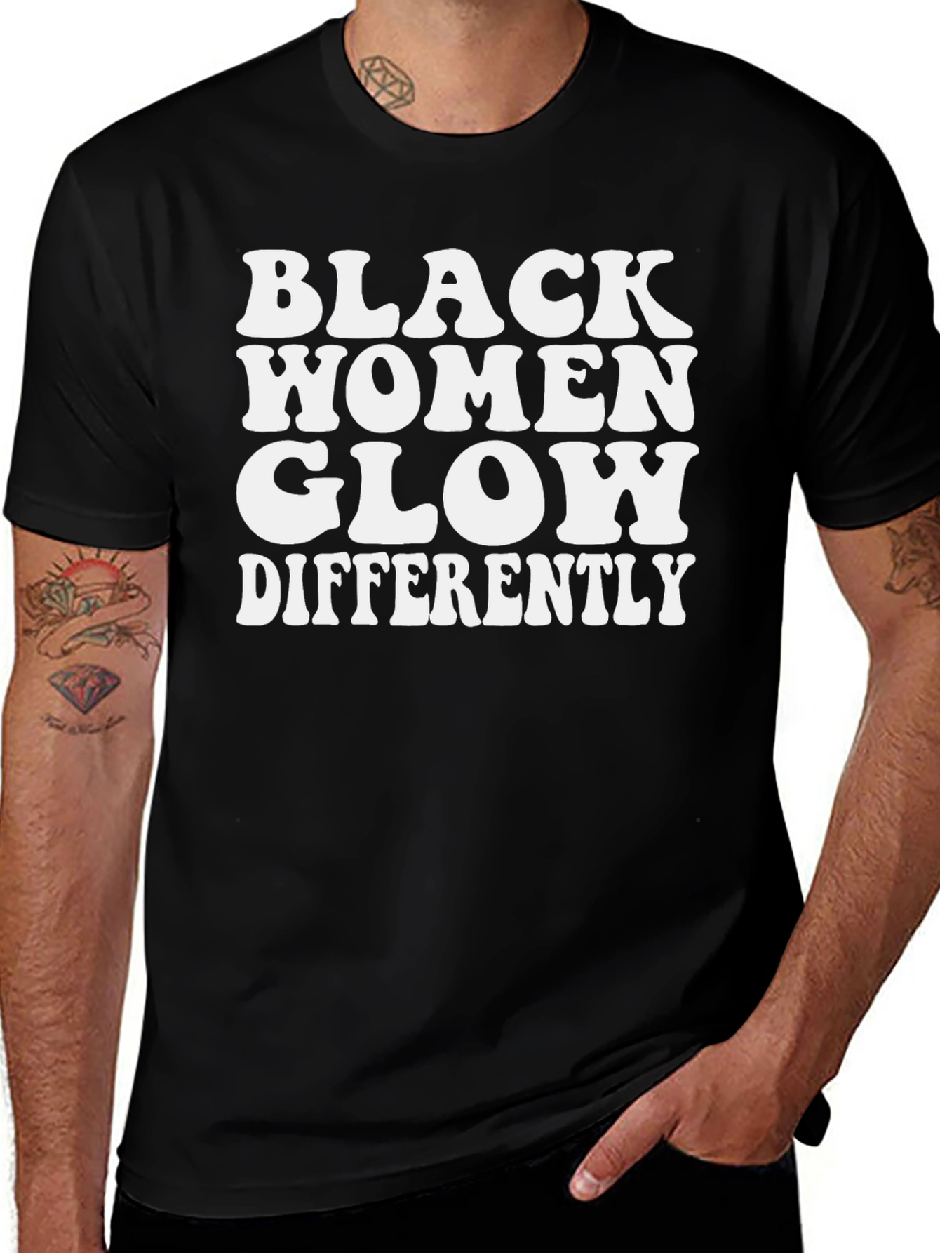 Black Women Glow Differently Graphic Tee