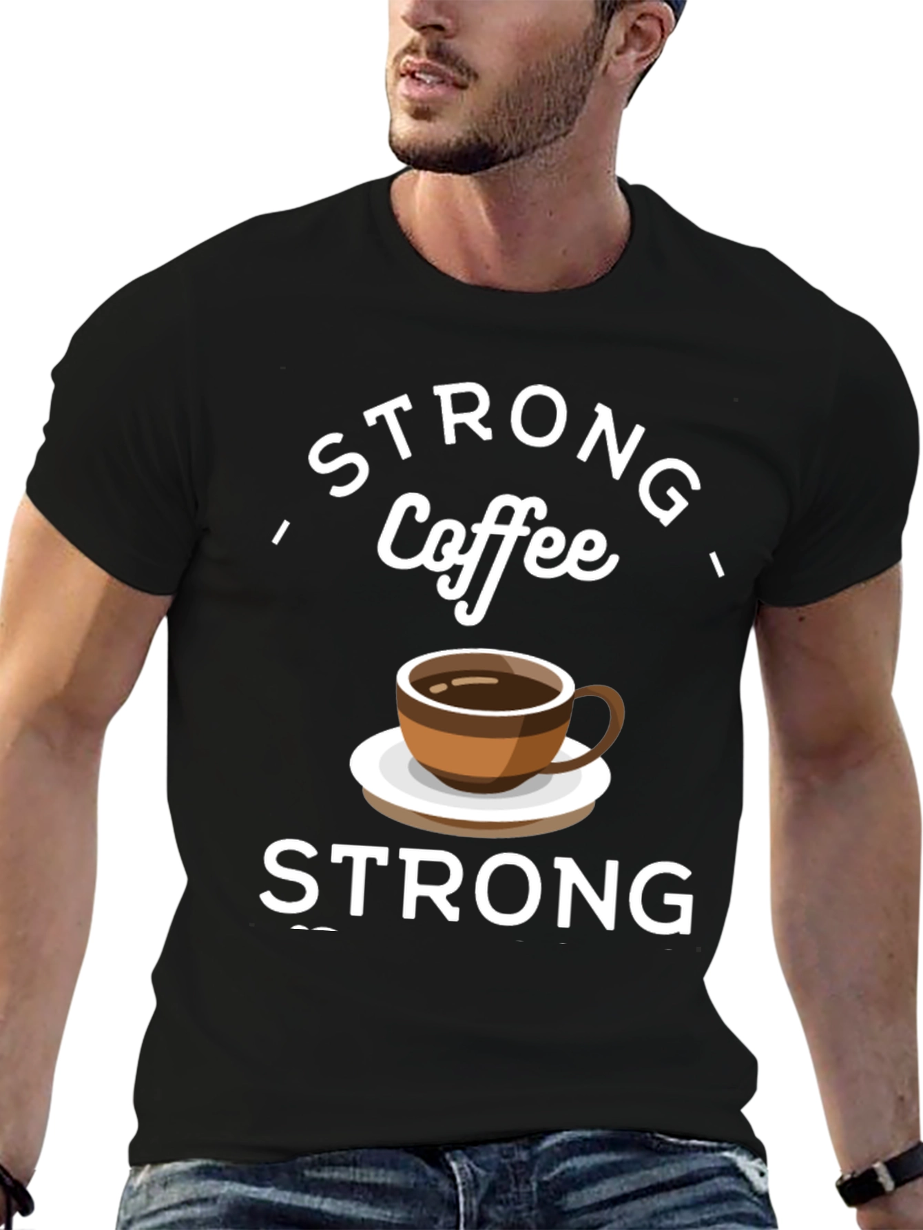 Strong Coffee Graphic Tee - Comfort & Style