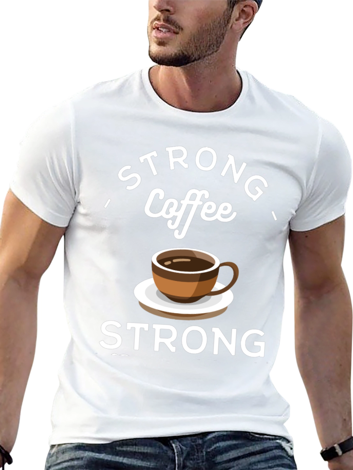 Strong Coffee Graphic Tee - Comfort & Style
