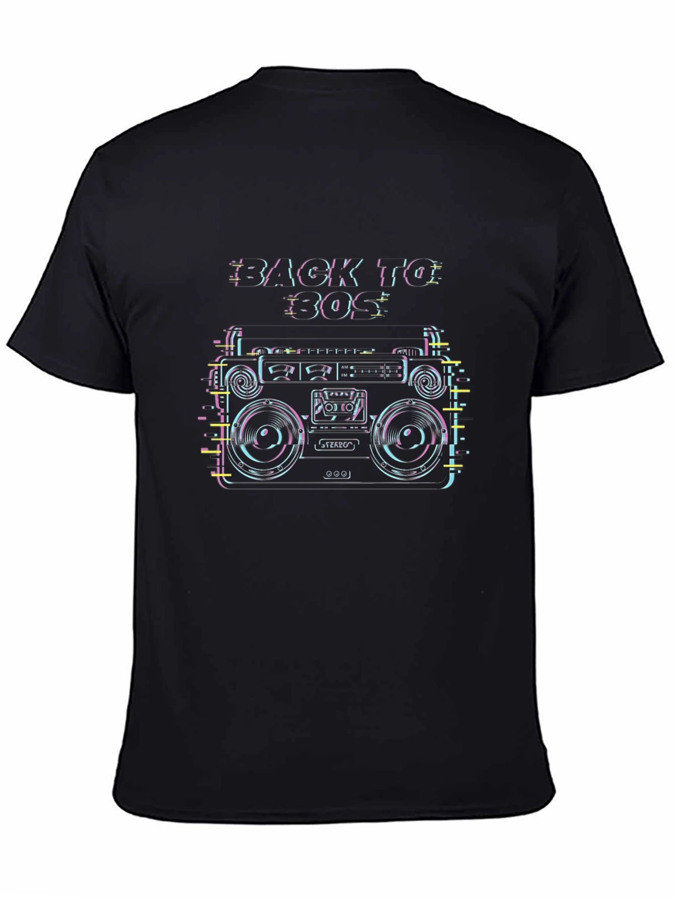 Back to 80s Boombox Graphic T-Shirt