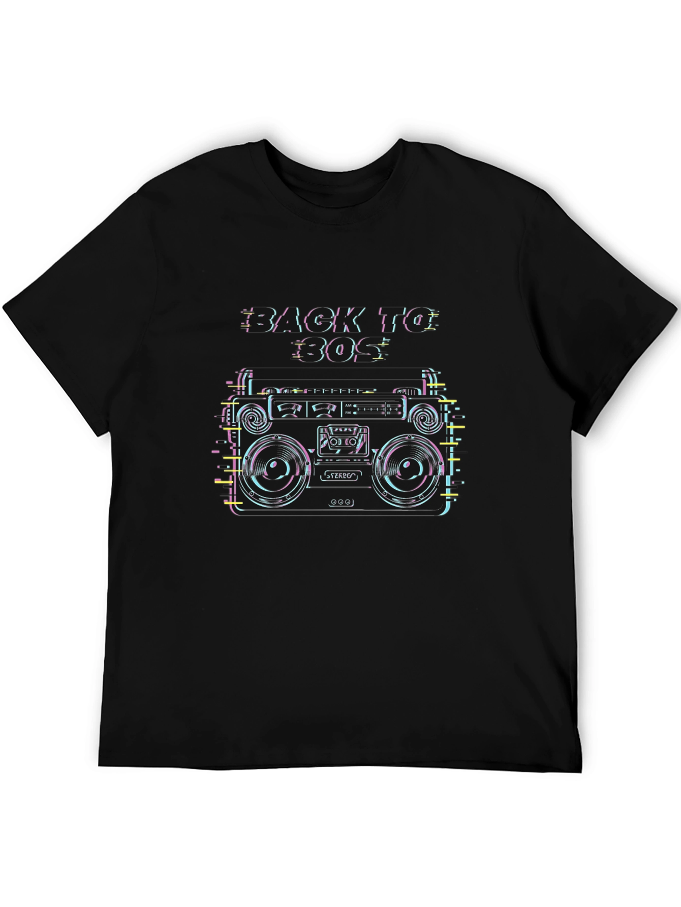 Back to 80s Boombox Graphic T-Shirt