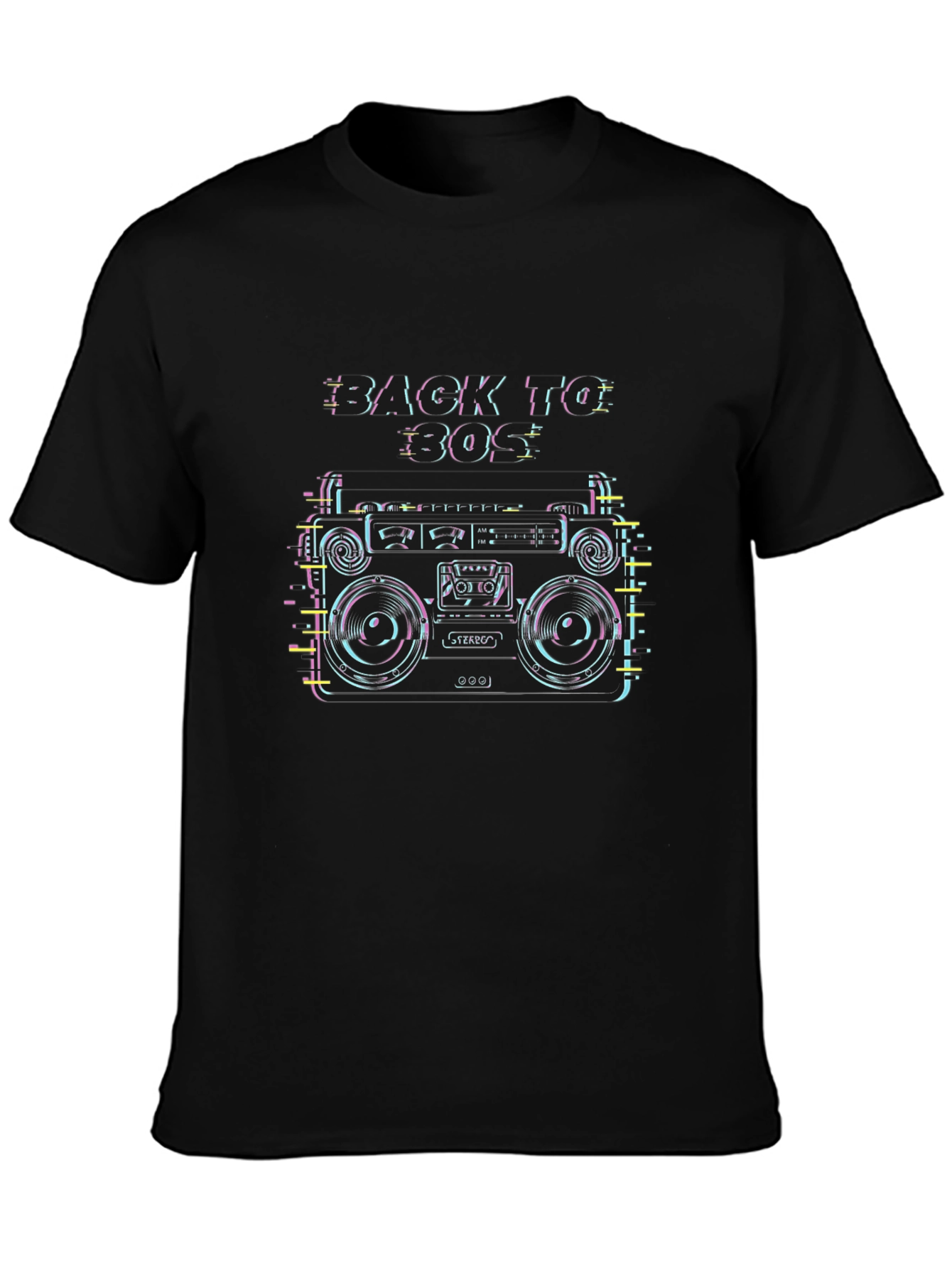 Back to 80s Boombox Graphic T-Shirt