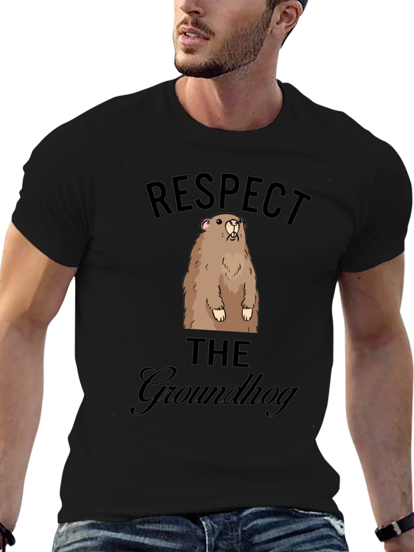 Respect the Groundhog Graphic Tee - Unisex T-Shirt