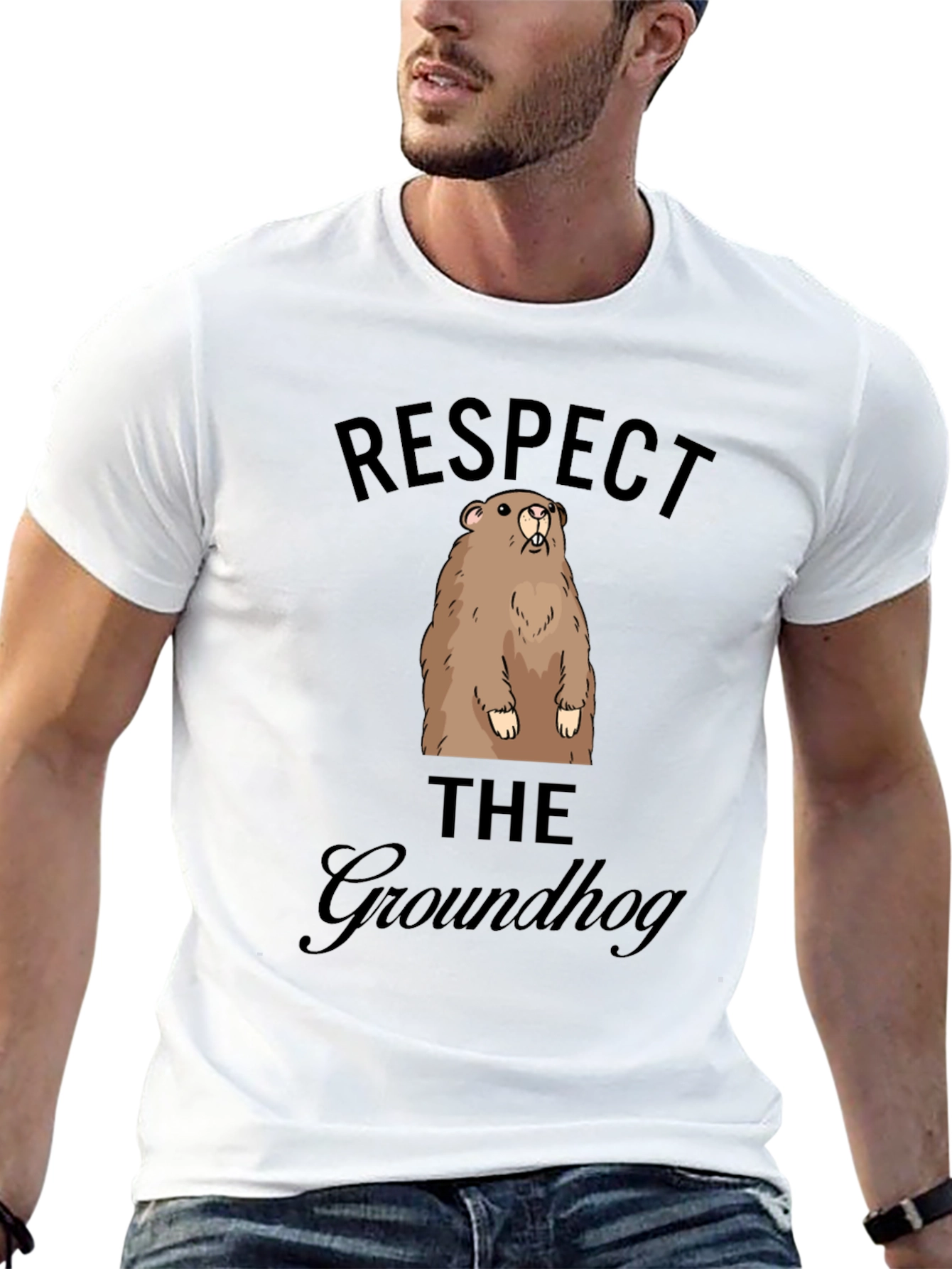 Respect the Groundhog Graphic Tee - Unisex T-Shirt