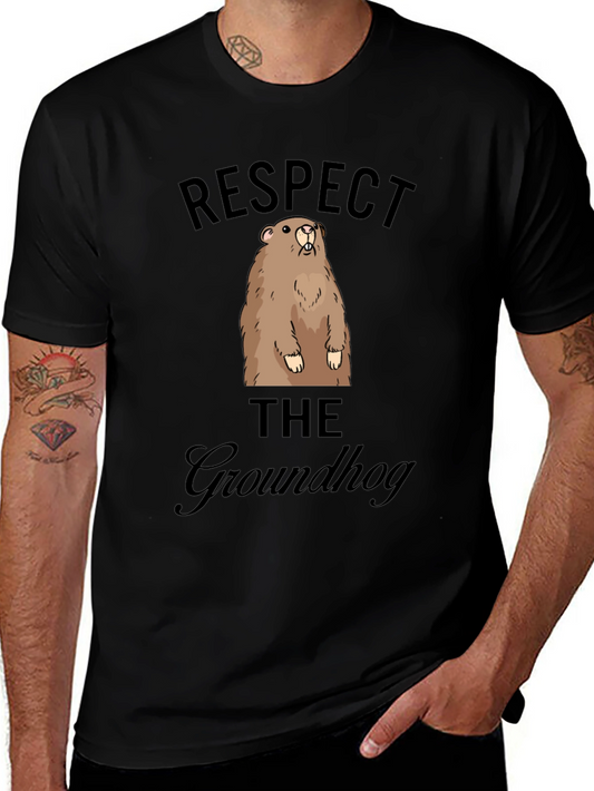Respect the Groundhog Graphic Tee - Unisex T-Shirt