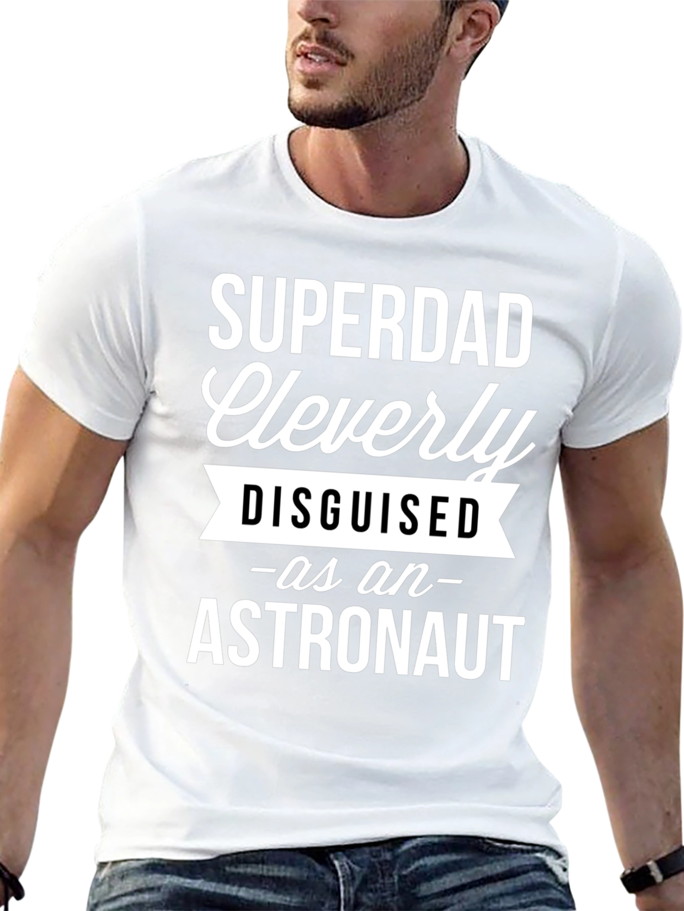 Superdad Astronaut Graphic Tee - Fathers Day Gift