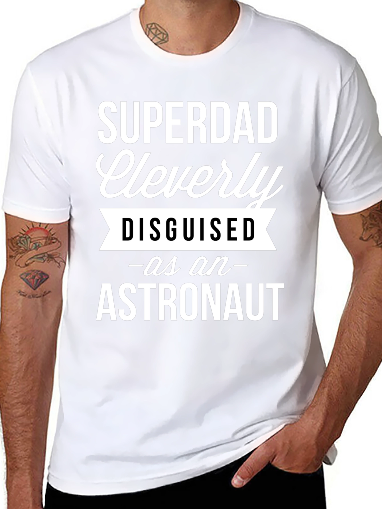 Superdad Astronaut Graphic Tee - Fathers Day Gift