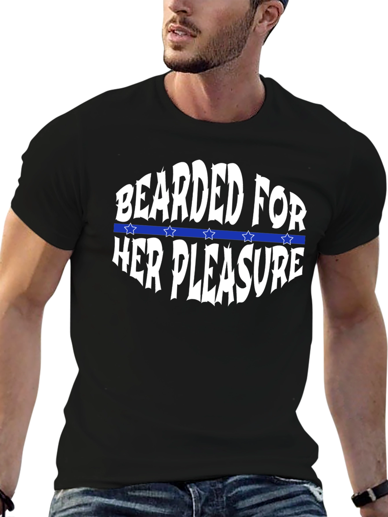 Bearded For Her Pleasure T-Shirt Funny Novelty Gift