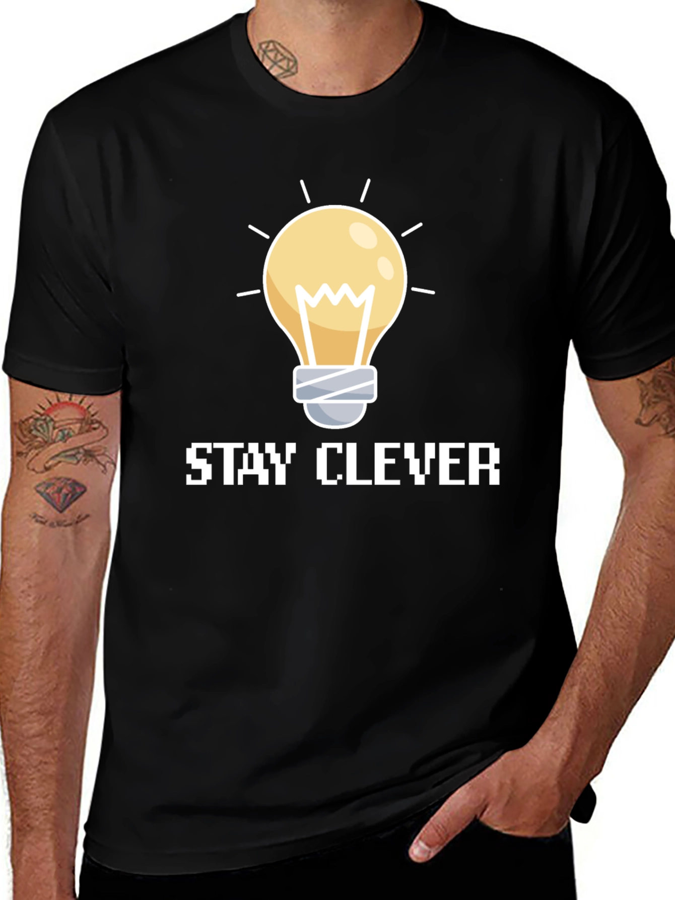 Stay Clever Graphic Tee - Idea Lightbulb Design