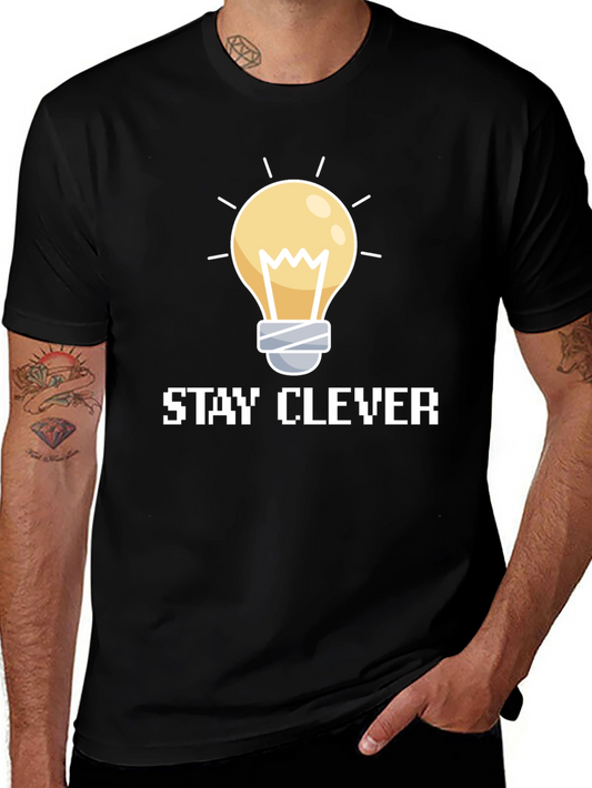 Stay Clever Graphic Tee - Idea Lightbulb Design