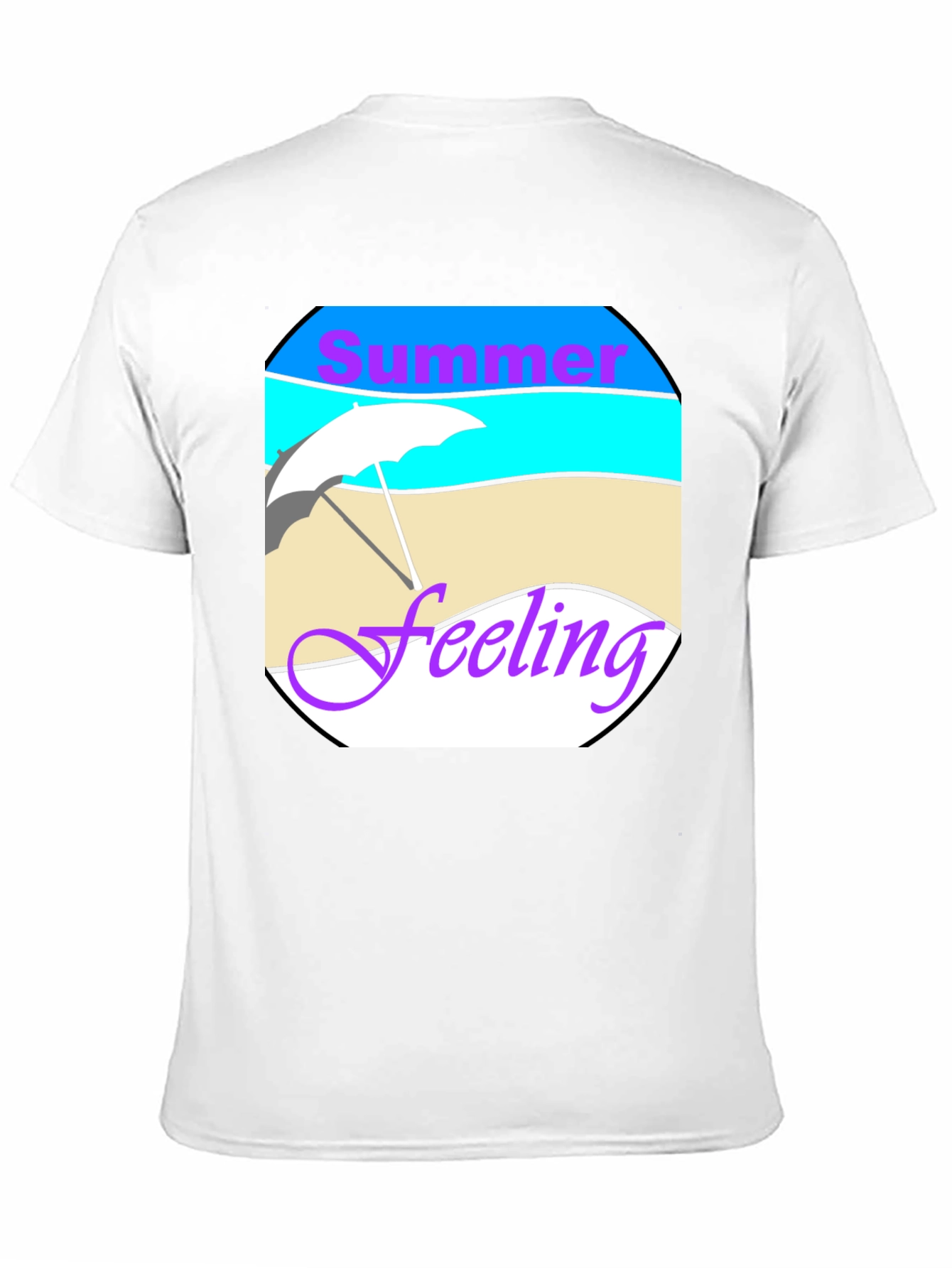 Summer Feeling Graphic Tee - Black Cotton T-Shirt