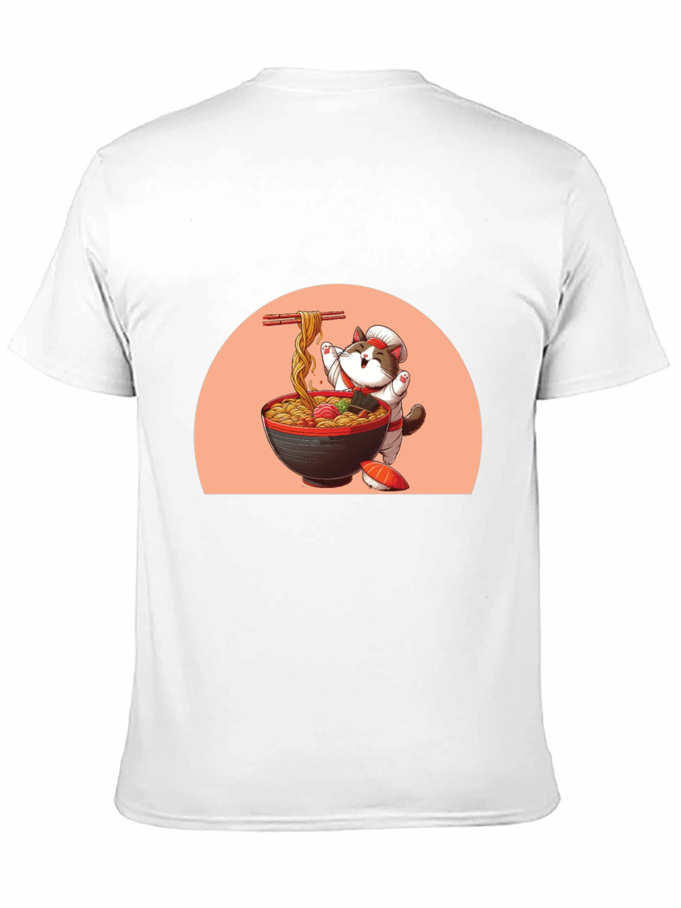 Ramen Cat Graphic Tee - Cute Anime T-Shirt