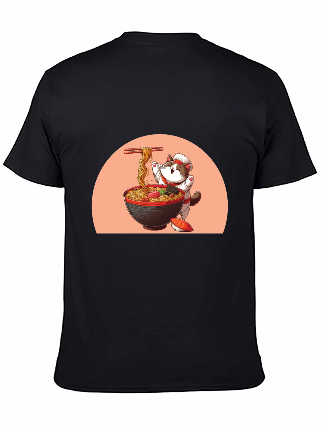 Ramen Cat Graphic Tee - Cute Anime T-Shirt