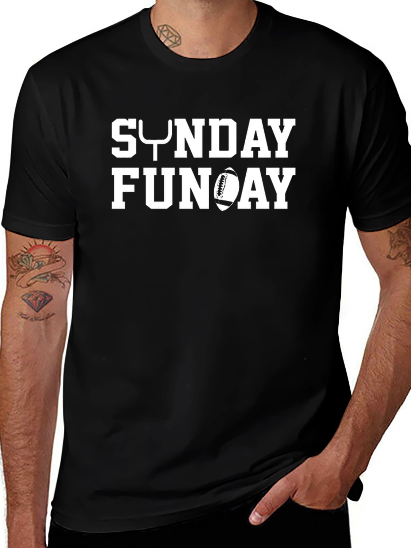 Sunday Funday Football Graphic Tee - Casual Style