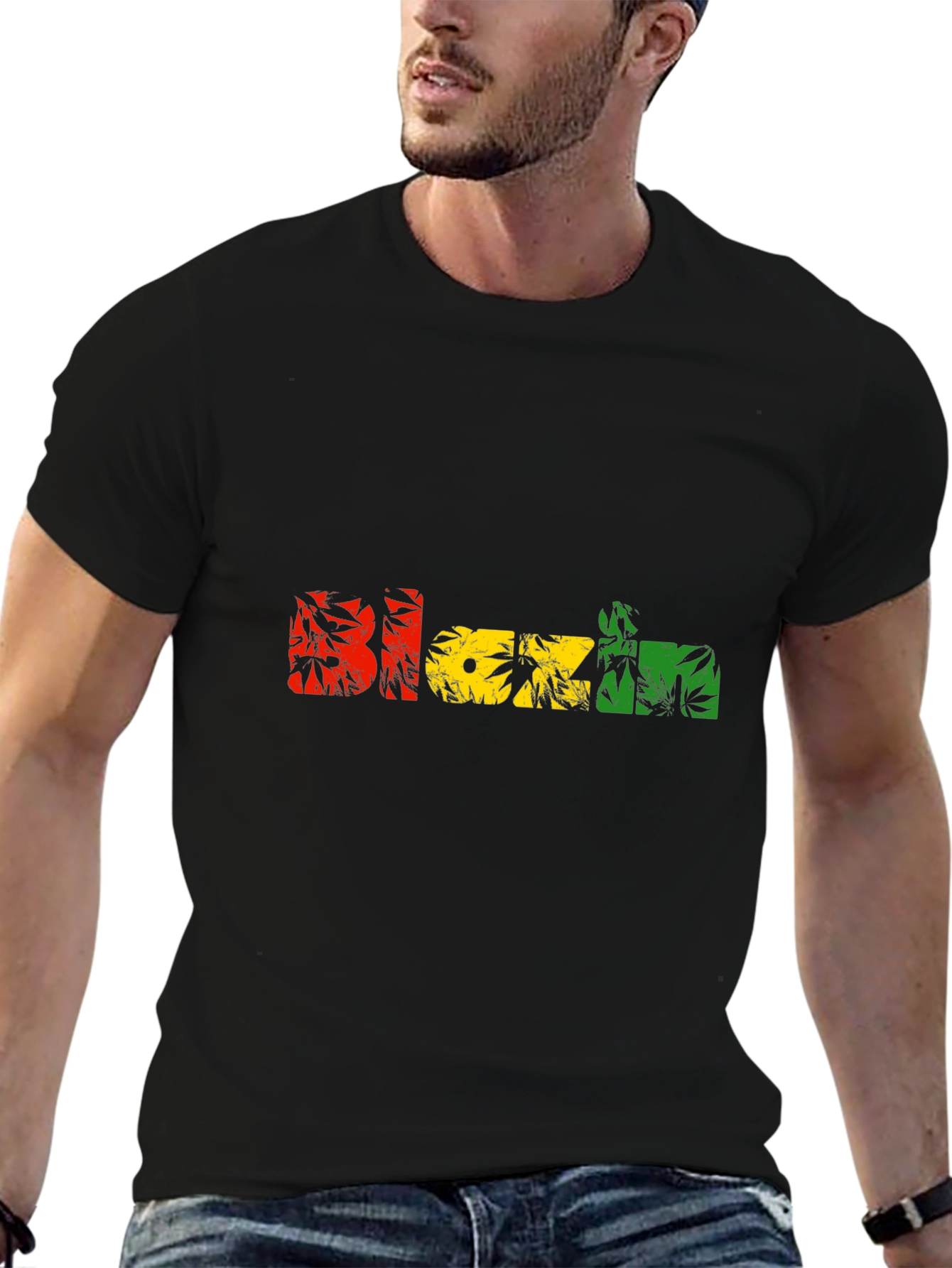 Blazin Rasta Graphic T-Shirt - Unique Design