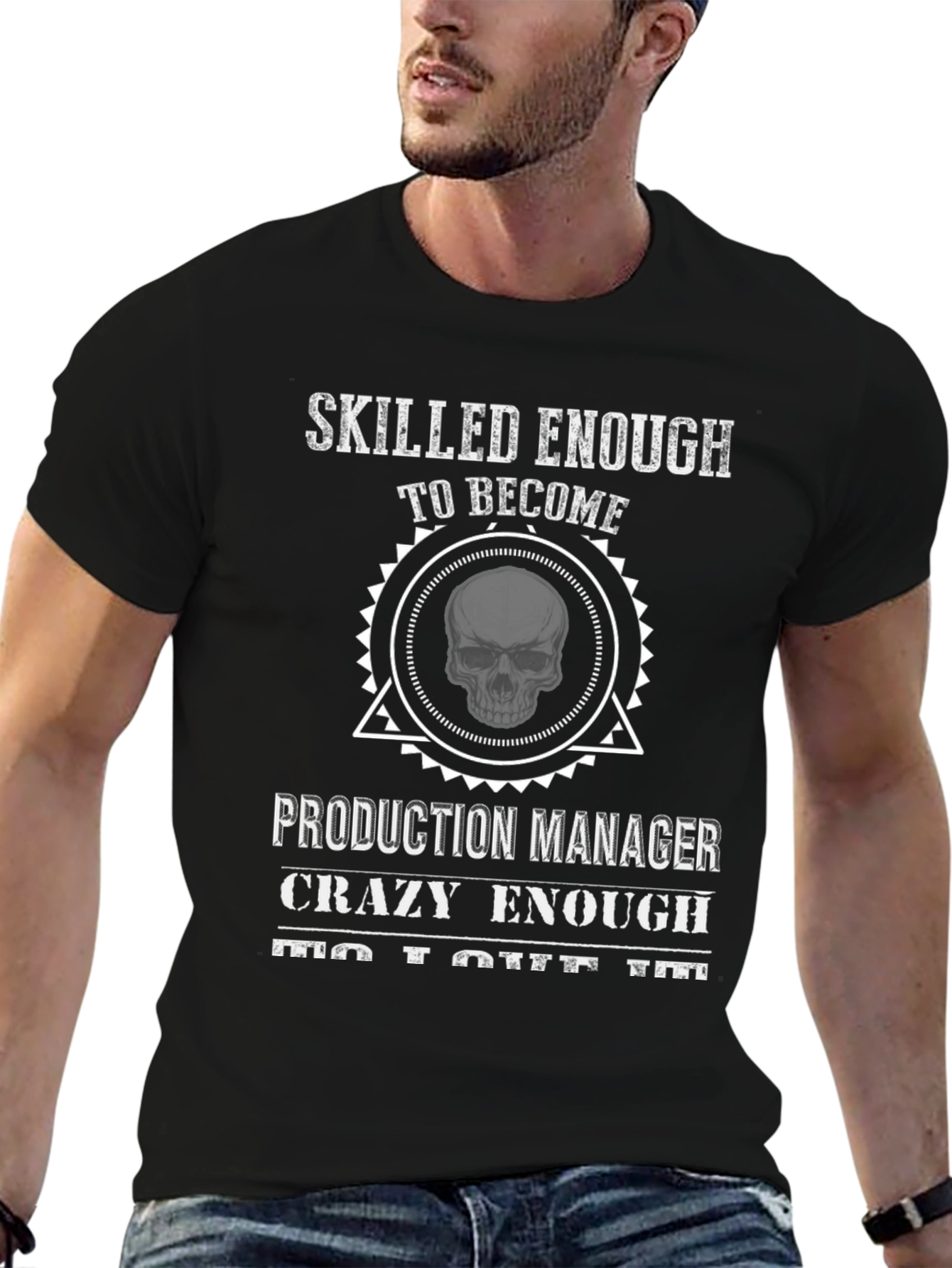 Production Manager Skull Graphic T-Shirt