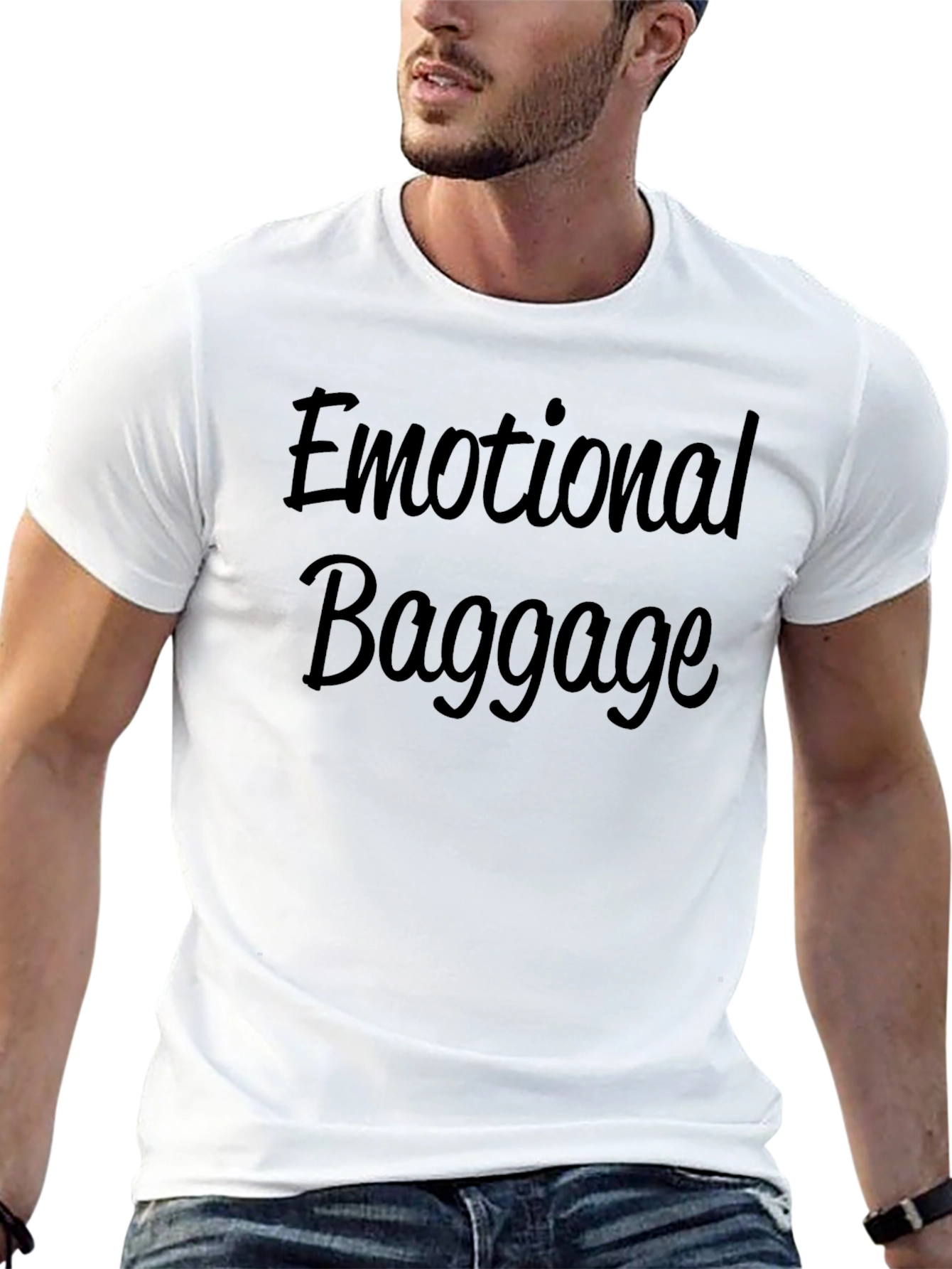 Emotional Baggage Black Graphic T-Shirt