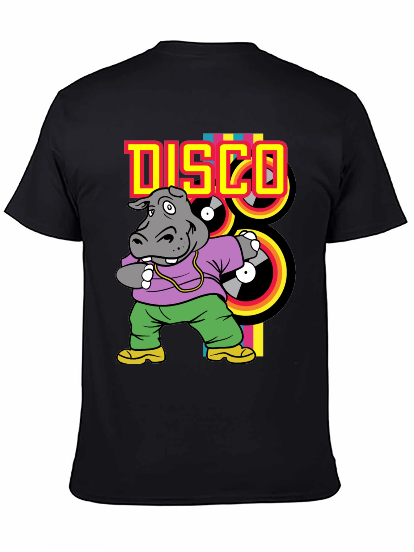 Disco Hippo T-Shirt - Retro Style