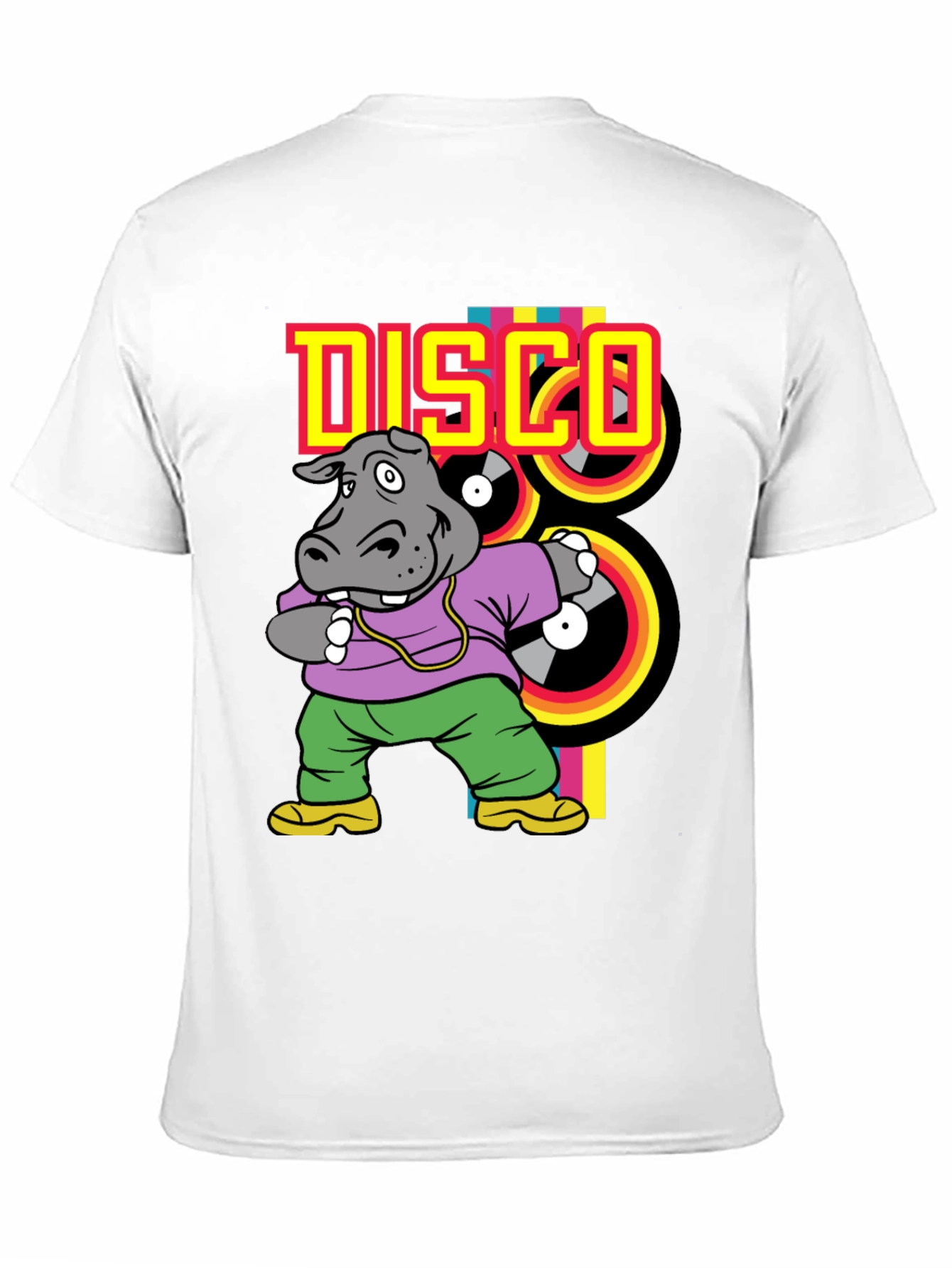 Disco Hippo T-Shirt - Retro Style