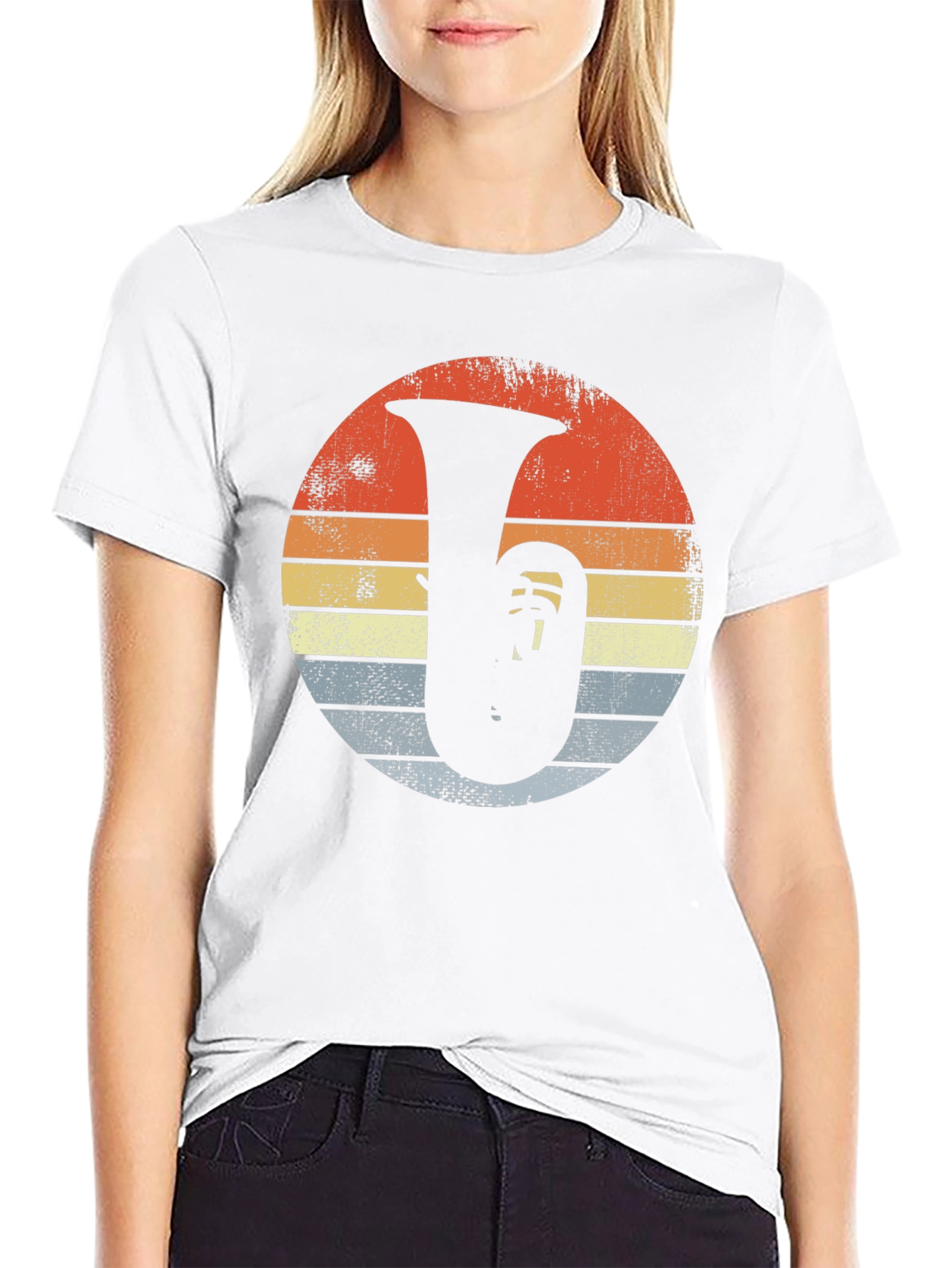 Retro Tuba Sunset T-Shirt