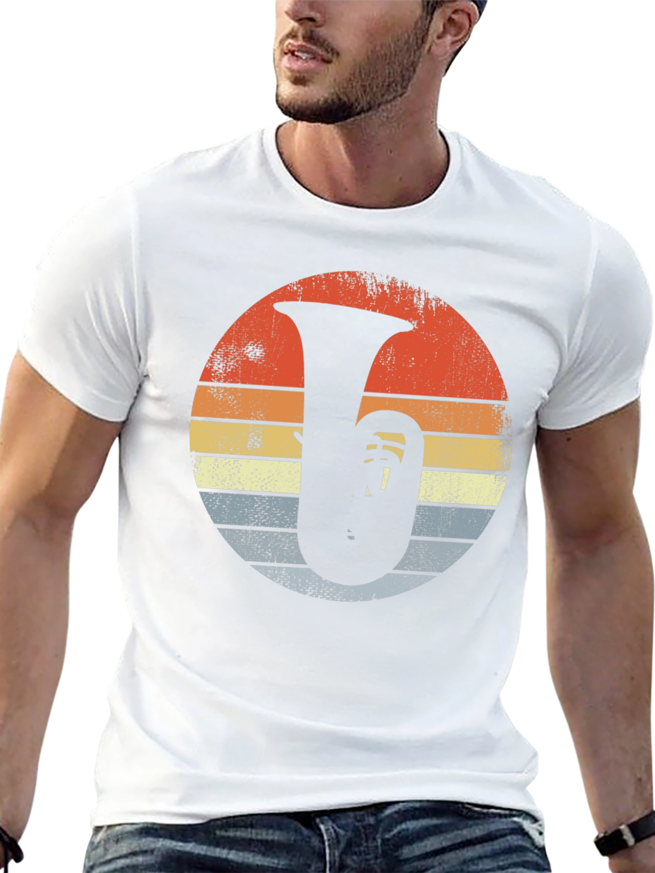 Retro Tuba Sunset T-Shirt