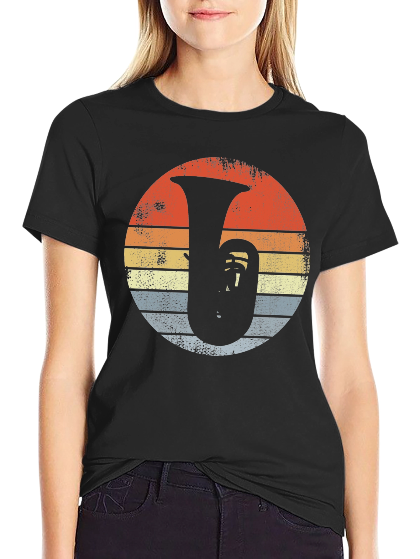 Retro Tuba Sunset T-Shirt
