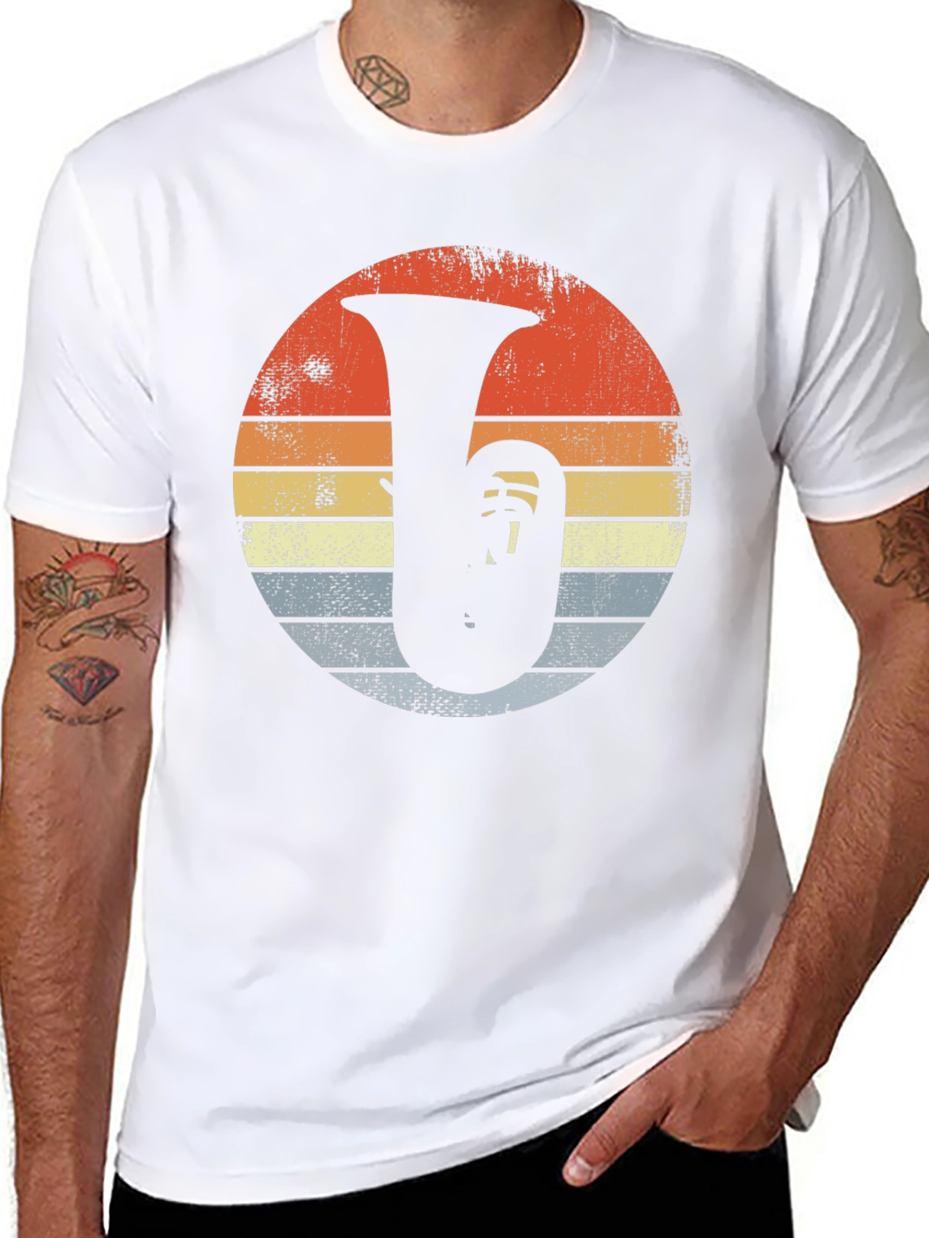 Retro Tuba Sunset T-Shirt