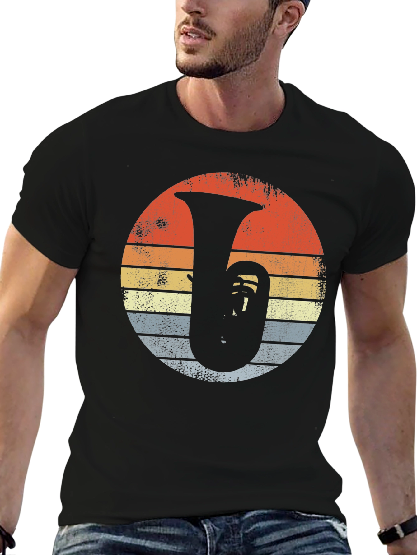 Retro Tuba Sunset T-Shirt