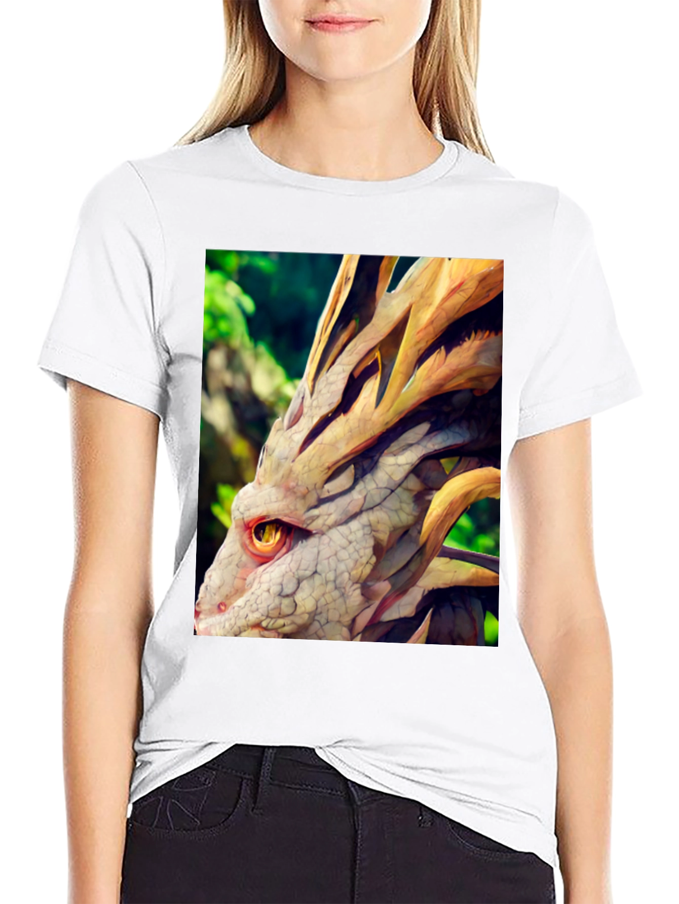 Dragon Head Graphic Tee - Unique Fantasy Design
